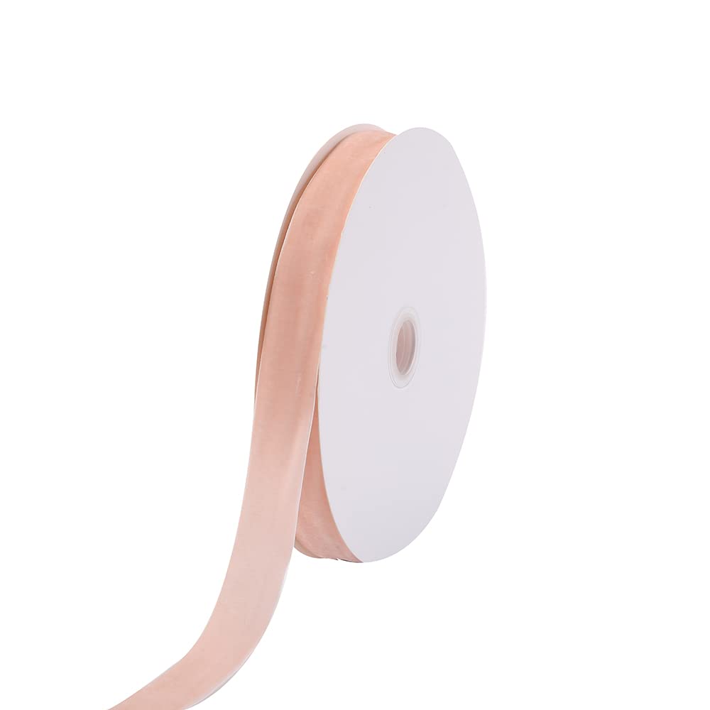Lyne Ribbon Velvet Ribbon 1 inch X 25 Yards - Premium DIY Craft Ribbon for Gift Wrapping, Wedding Decorations, Christmas Party, Bouquets & Hair Bows (Baby Pink, 08#) - Perfect for Handmade Crafts, Holiday Gift Packaging & Special Occasion Decor