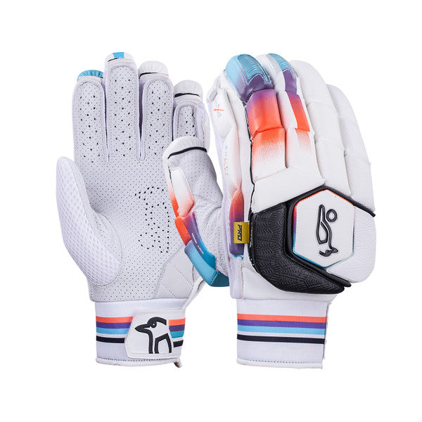 Kookaburra Aura Pro Cricket Batting Gloves 2024 - Premium Leather Cricket Gloves for Men & Women - Perfect for Practice, Matches & Training Sessions