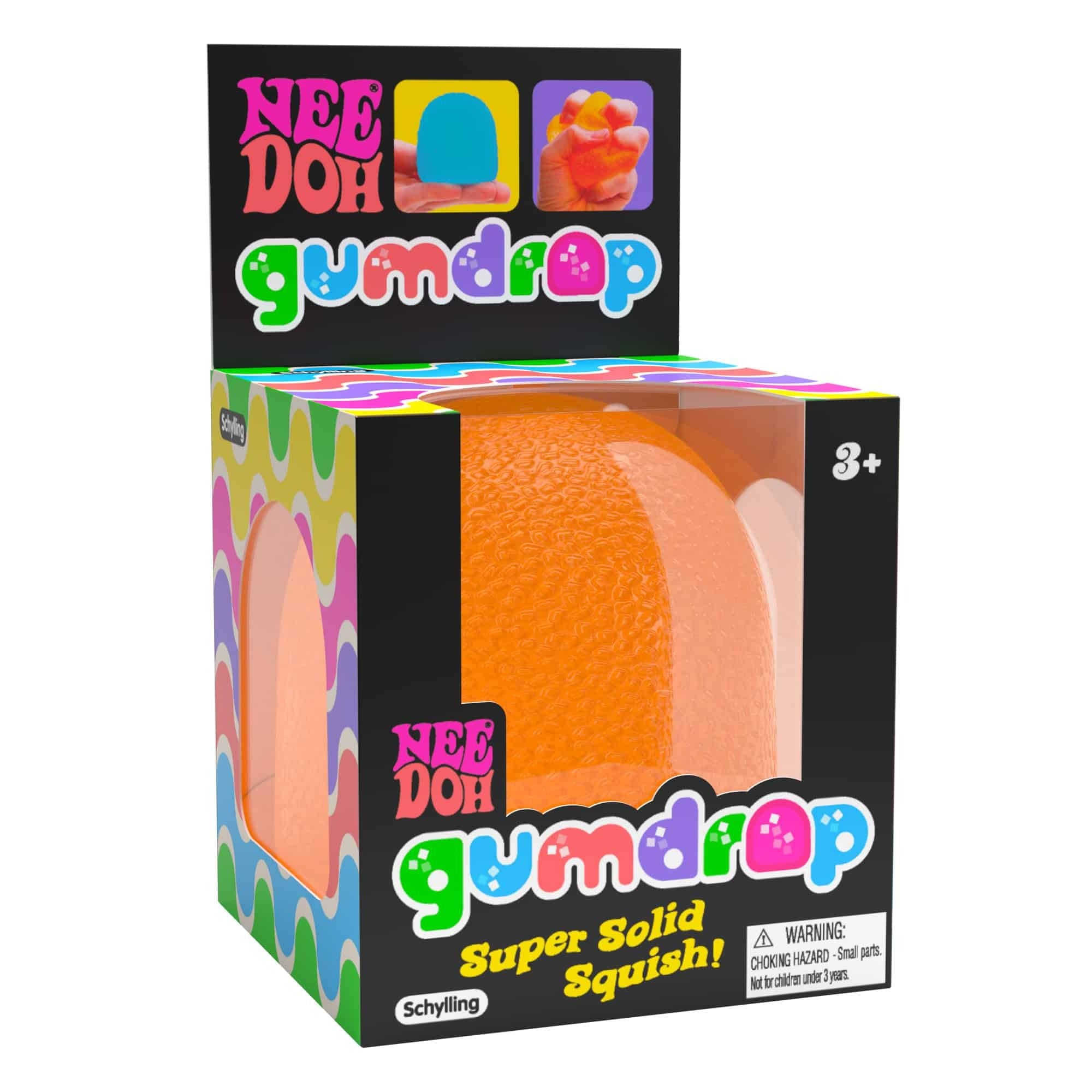 Schylling Needoh Gumdrop Stress Relief Toy - Squeezable, Reusable & Fun for Kids & Adults - Perfect for Anxiety Relief, Office Desk & Travel Fidgeting