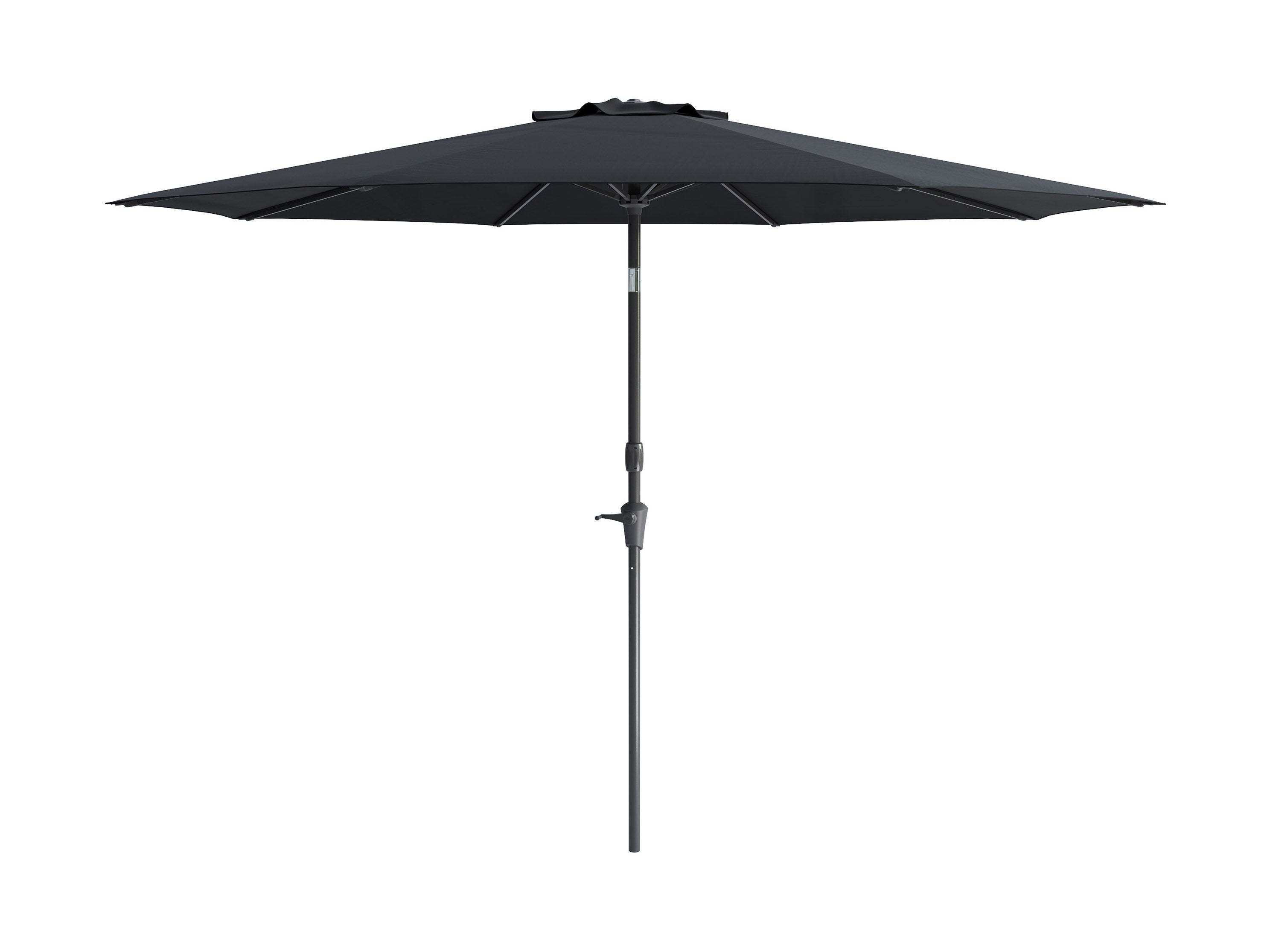 10ft Wind Resistant Black Patio Umbrella - Heavy Duty Outdoor Market Umbrella for Pool, Deck, Garden & Backyard - Perfect for Shade & Sun Protection