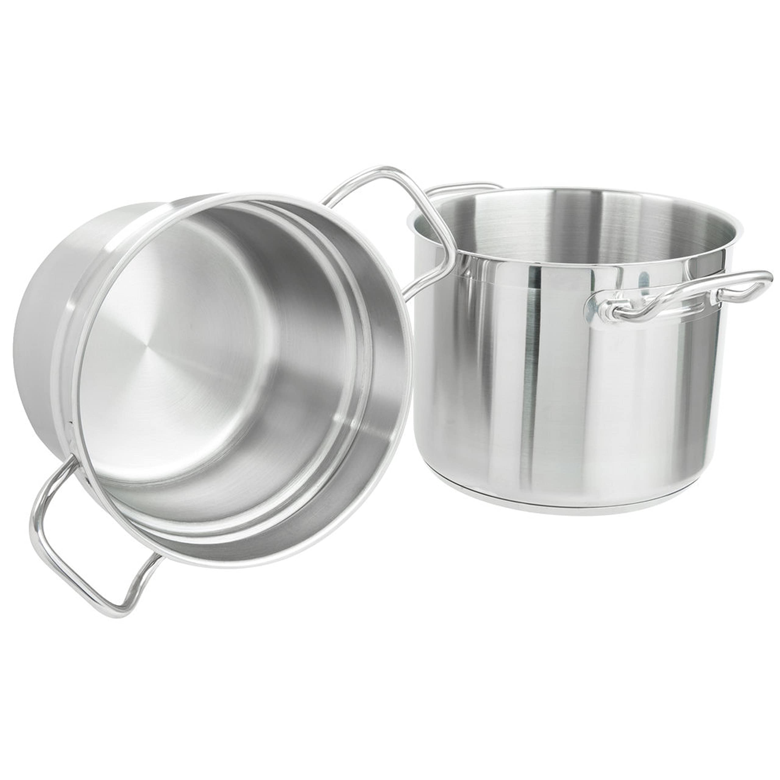 TrueCraftware 8 Quart Stainless Steel Double Boiler 3-Piece Set - Chocolate Melting Pot, Candy & Cheese Warmer, Dishwasher & Oven Safe Cookware for Home Baking, Candy Making, and Professional Kitchen Use