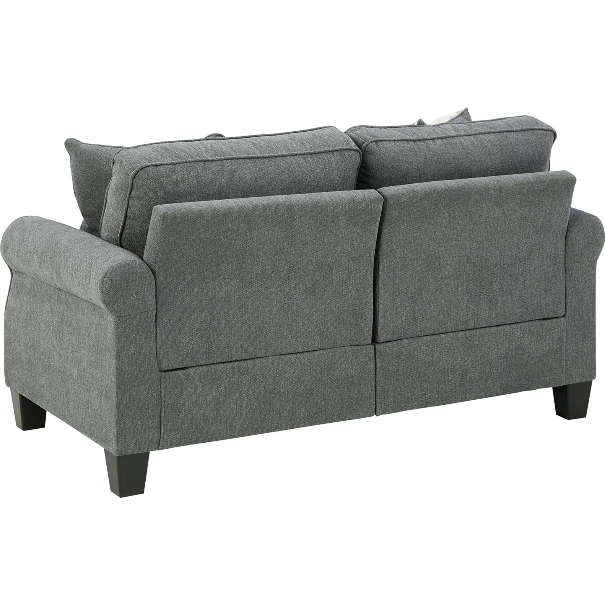 Alessio Loveseat - Modern Charcoal Gray Sofa for Small Spaces | Perfect for Apartments, Living Rooms & Offices