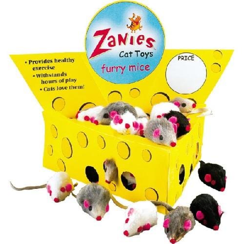 Interactive Fur Mice Cat Toy - Realistic Hunting Toy for Indoor Cats - Perfect for Playtime & Exercise - Great for Kittens & Adult Cats