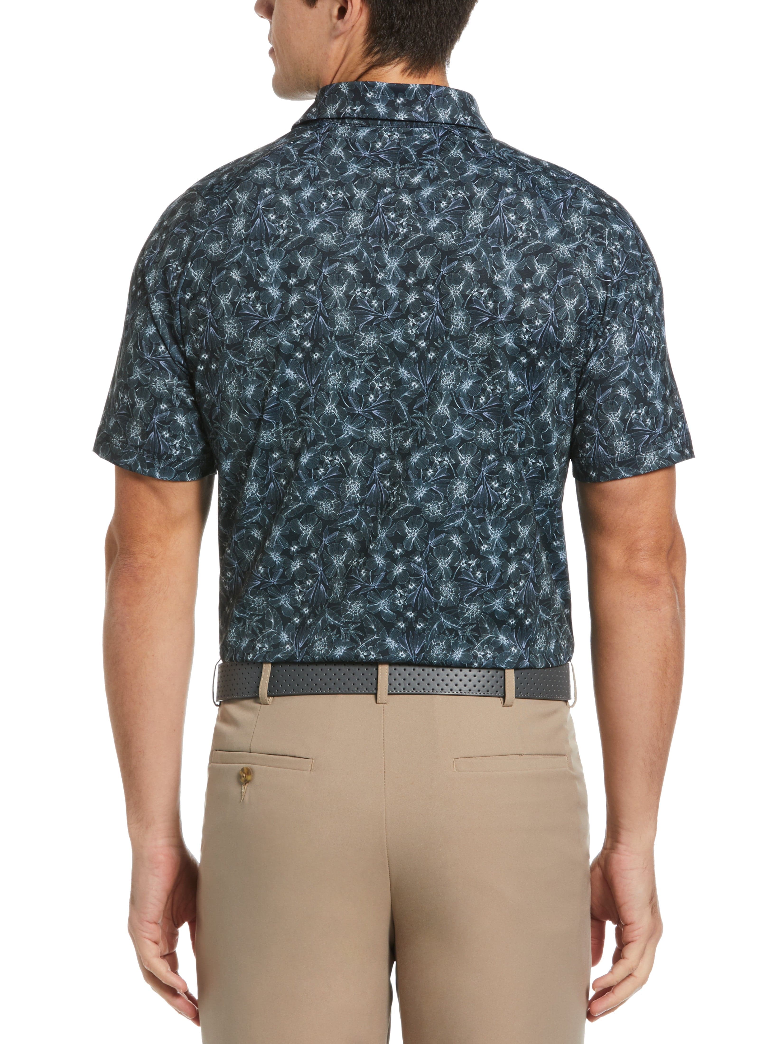 Men's Stylish Floral Print Polo Shirt - Breathable & Comfortable for Casual Wear, Summer Outfits, and Beach Vacations
