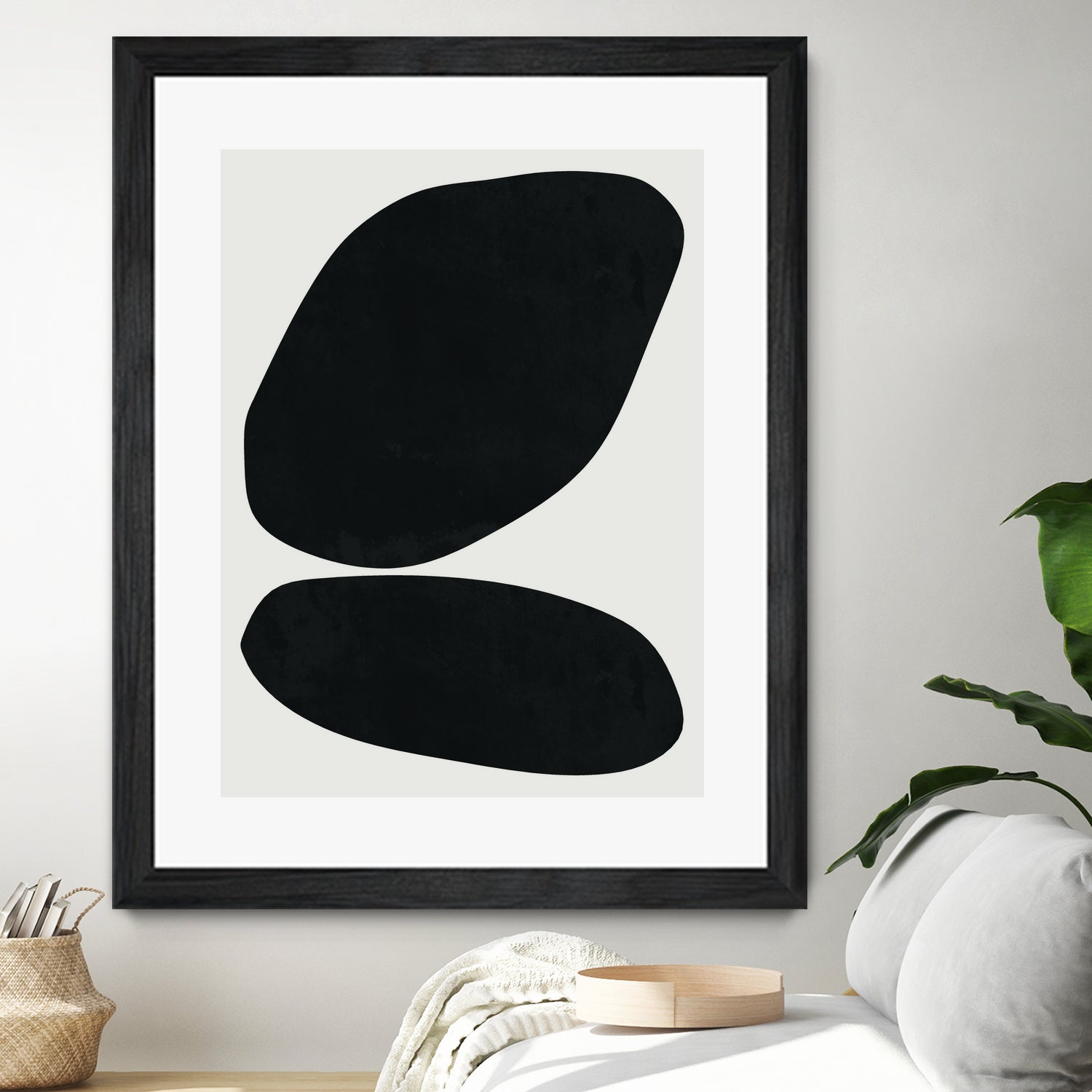 Black Abstract II - Modern Wall Art Canvas Painting for Home & Office Decor | Perfect for Living Room, Bedroom, and Workspace