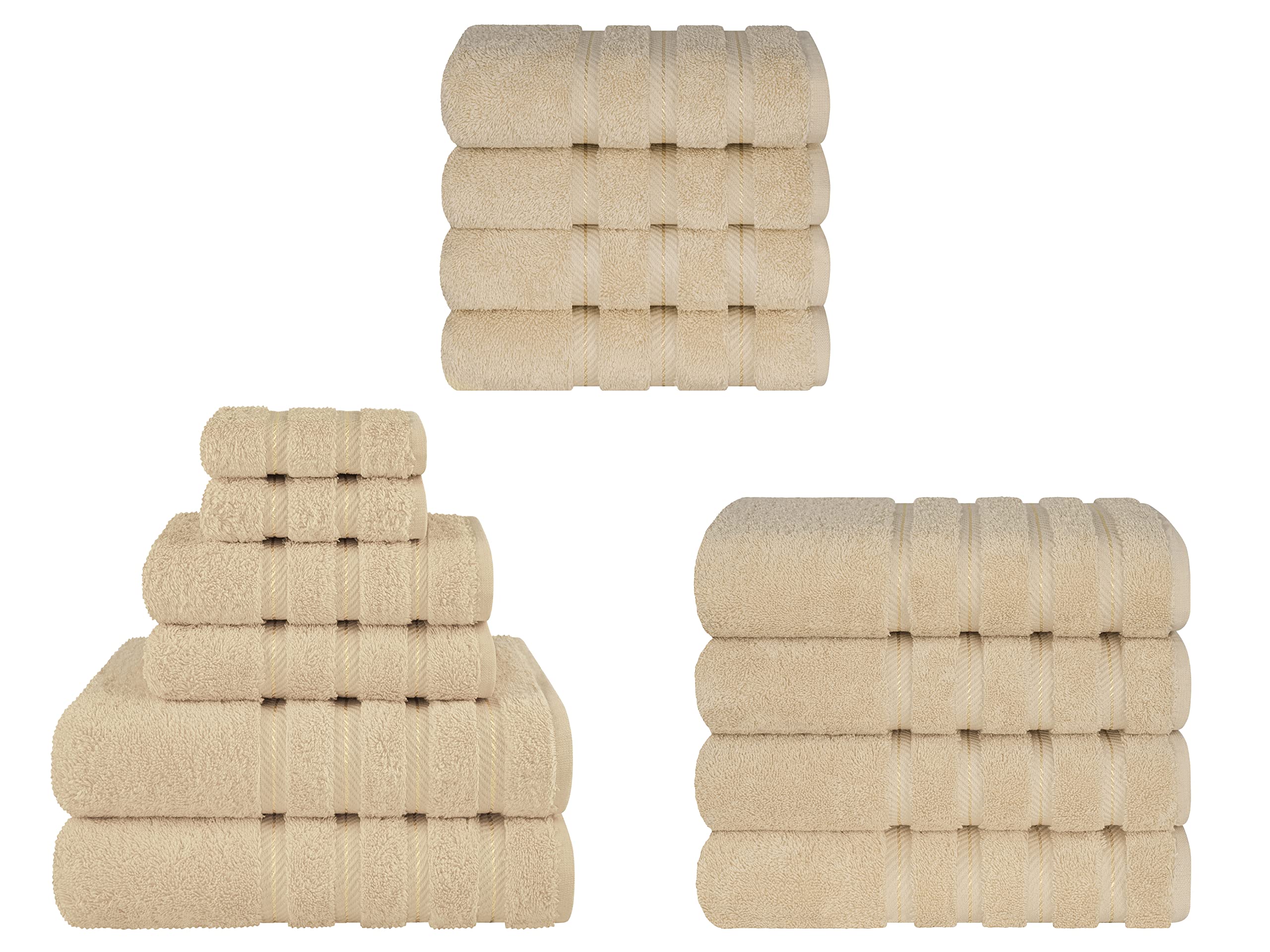 Premium 6-Piece Soft Linen Towel Set with 4 Bath & 4 Hand Towels - Luxury Bathroom Essentials for Spa, Hotel & Home Use - Ultra Absorbent & Quick Dry