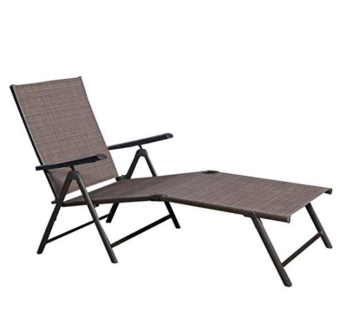 Premium Adjustable Outdoor Lounge Chaise - Waterproof & Foldable Patio Chair for Poolside, Beach, Garden Relaxation