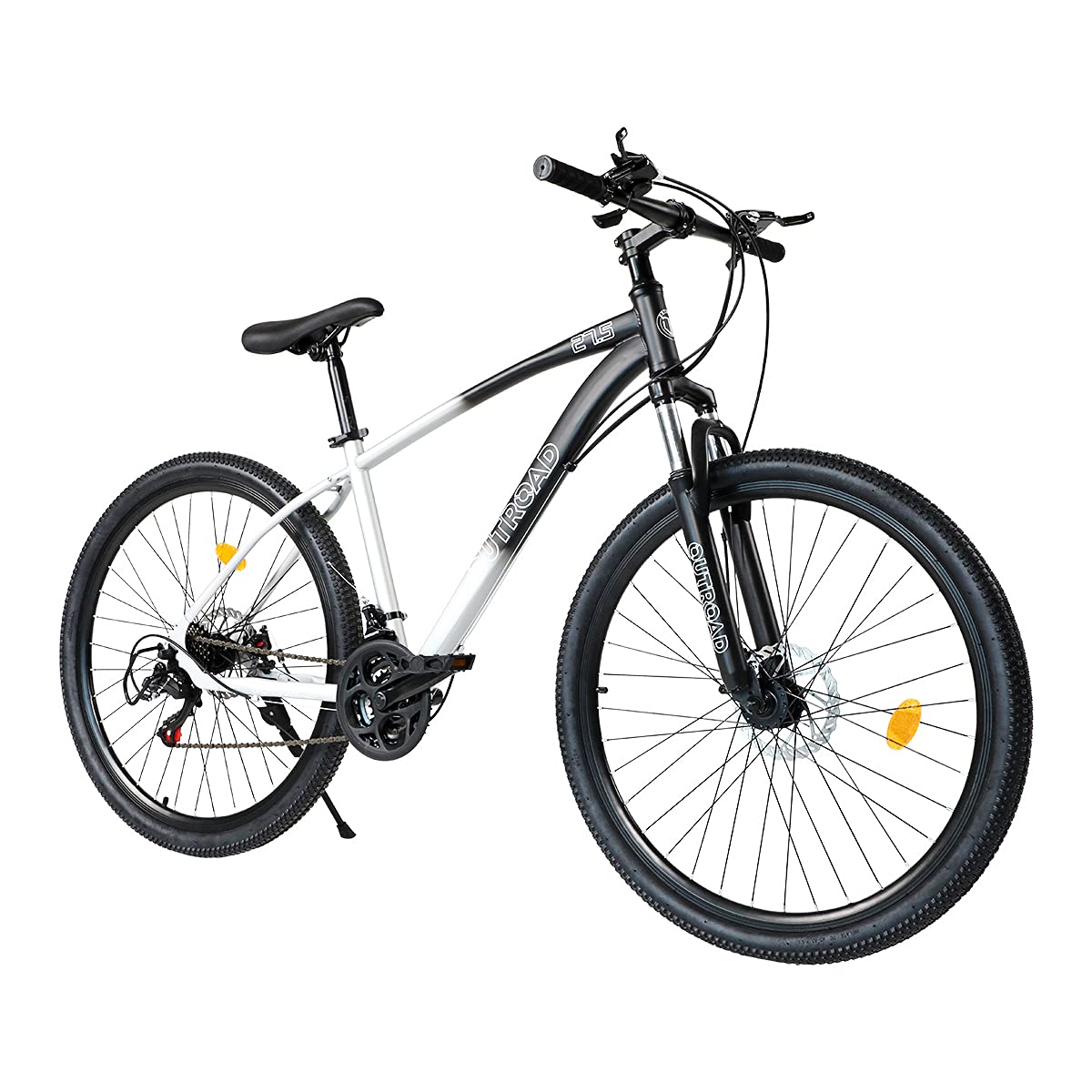 Outroad Mountain Bike for Adults & Youth - 21-Speed Shimano Drivetrain, Lock-Out Suspension Fork, 26/27.5 Inch Wheels with Anti-Slip Tires | High-Carbon Steel & Aluminum Frame | Dual Disc Brakes | Multiple Colors | Perfect for Trail Riding, Commuting & Outdoor Adventures