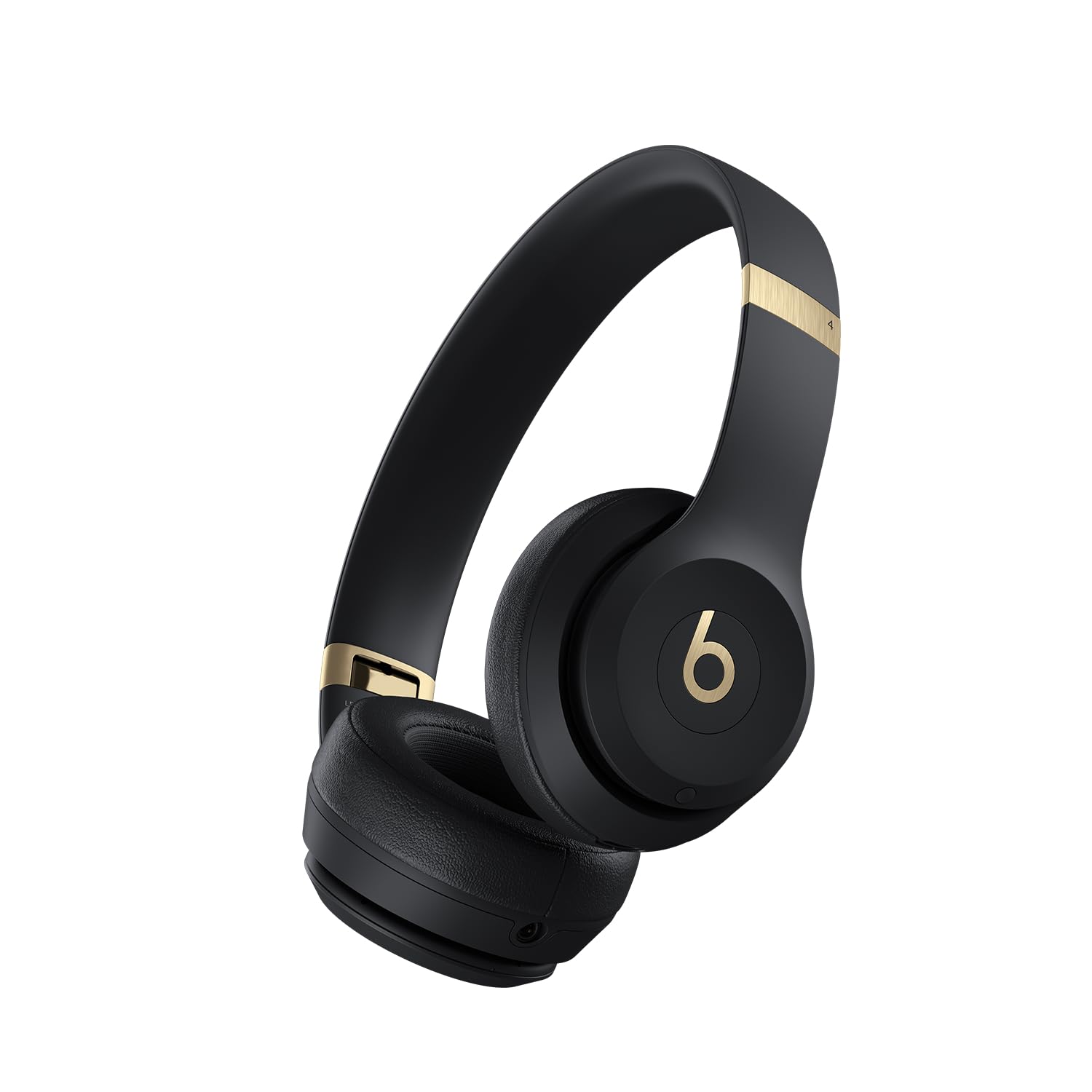 Beats Solo 4 Wireless Bluetooth On-Ear Headphones - 50H Battery, Apple & Android Compatible, Noise Isolation - Black & Gold Edition for Commuting, Workouts & Travel