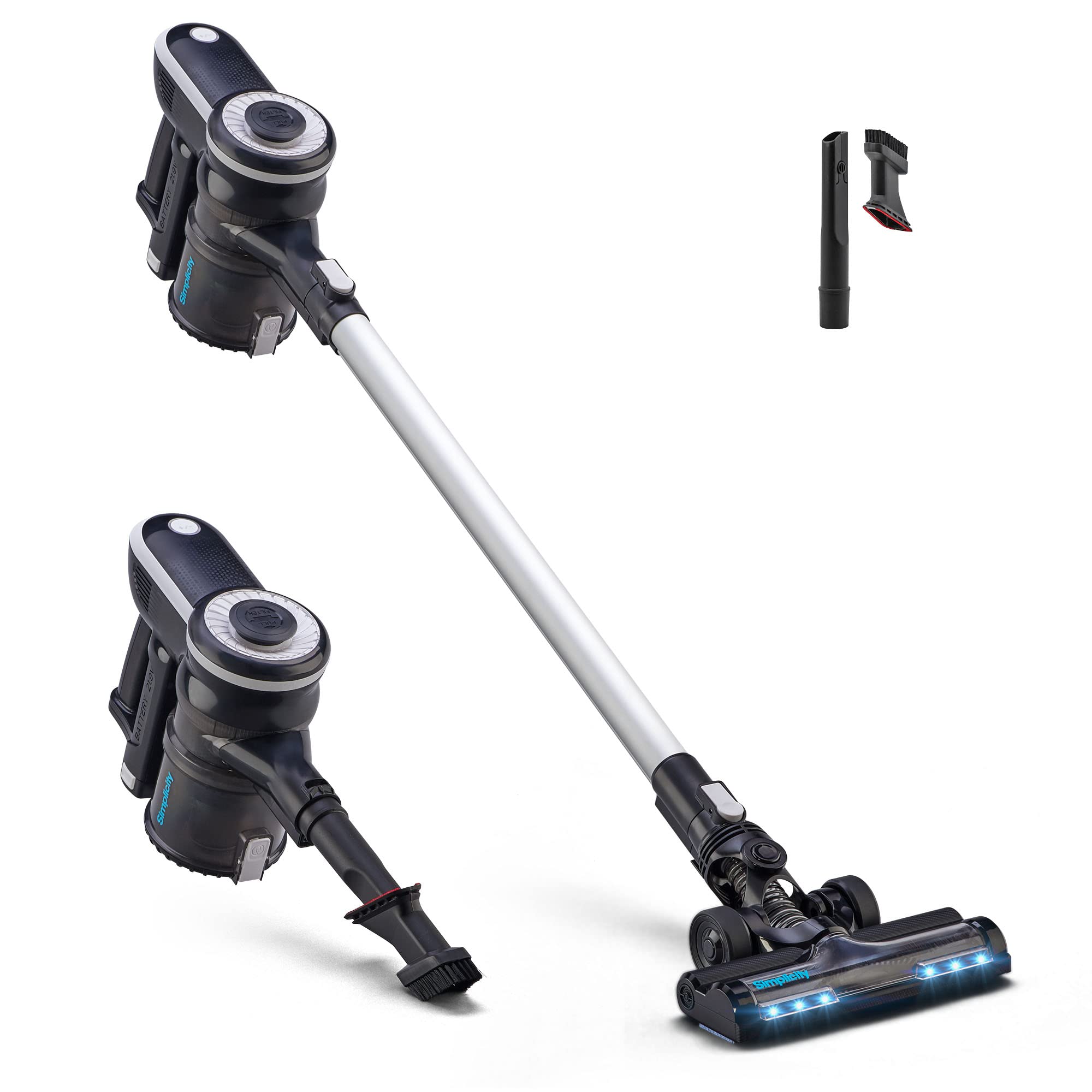 Lightweight Cordless Vacuum Cleaner - Powerful Stick Vacuum for Carpets & Hard Floors - S65S - Perfect for Quick Home Cleaning & Pet Hair Removal