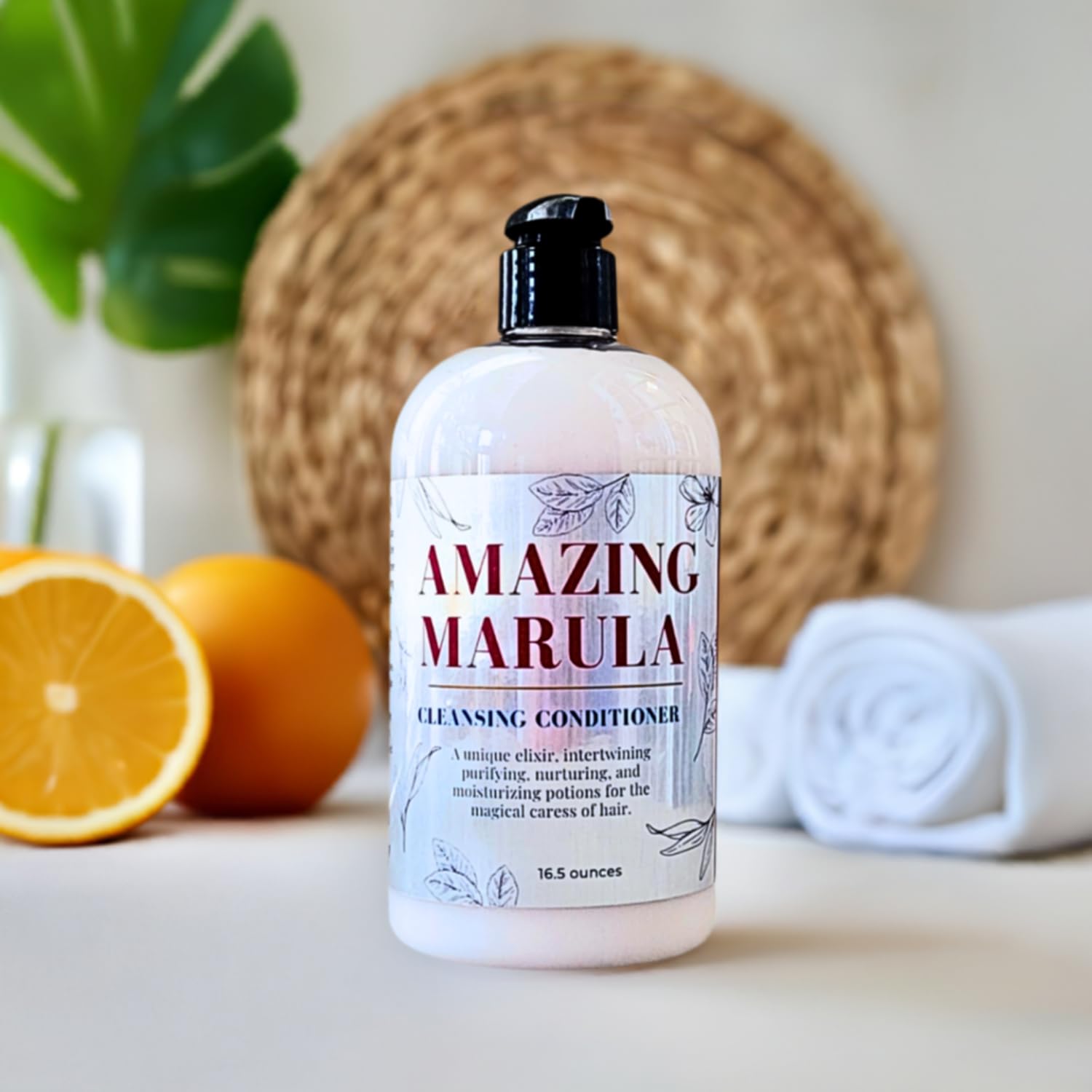 Marula Cleansing Conditioner for Damaged & Color-Treated Hair - Sulfate-Free, Moisturizing Hair Treatment (16.5 oz) | Gentle Cleansing & Deep Conditioning for Dry, Frizzy Hair - Perfect for Daily Use & Salon-Quality Results