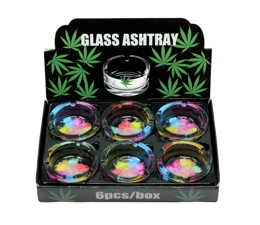 Stylish Glass Ashtray for Cigarettes - Modern Home & Outdoor Smoking Accessory - Perfect for Patio, Living Room, or Office Use