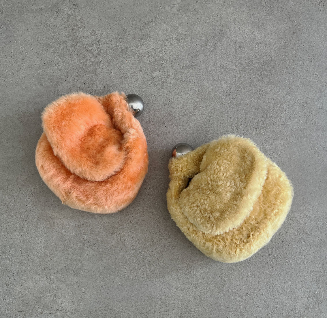 Sphere Pouch Shearling Handbag in Apricot - Soft Faux Fur Crossbody Bag for Women | Perfect for Casual Outings, Date Nights & Winter Fashion Accessories