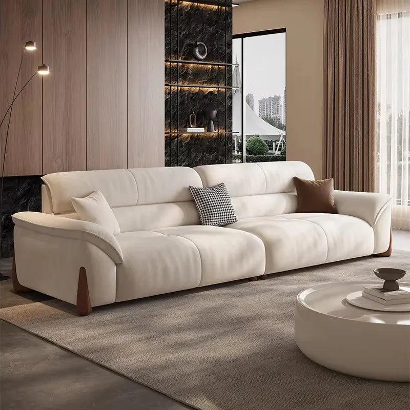 Premium Leather Pouf Ottoman - Modern Footrest & Extra Seating for Living Room, Bedroom, or Nursery | Soft & Durable Home Decor Accent