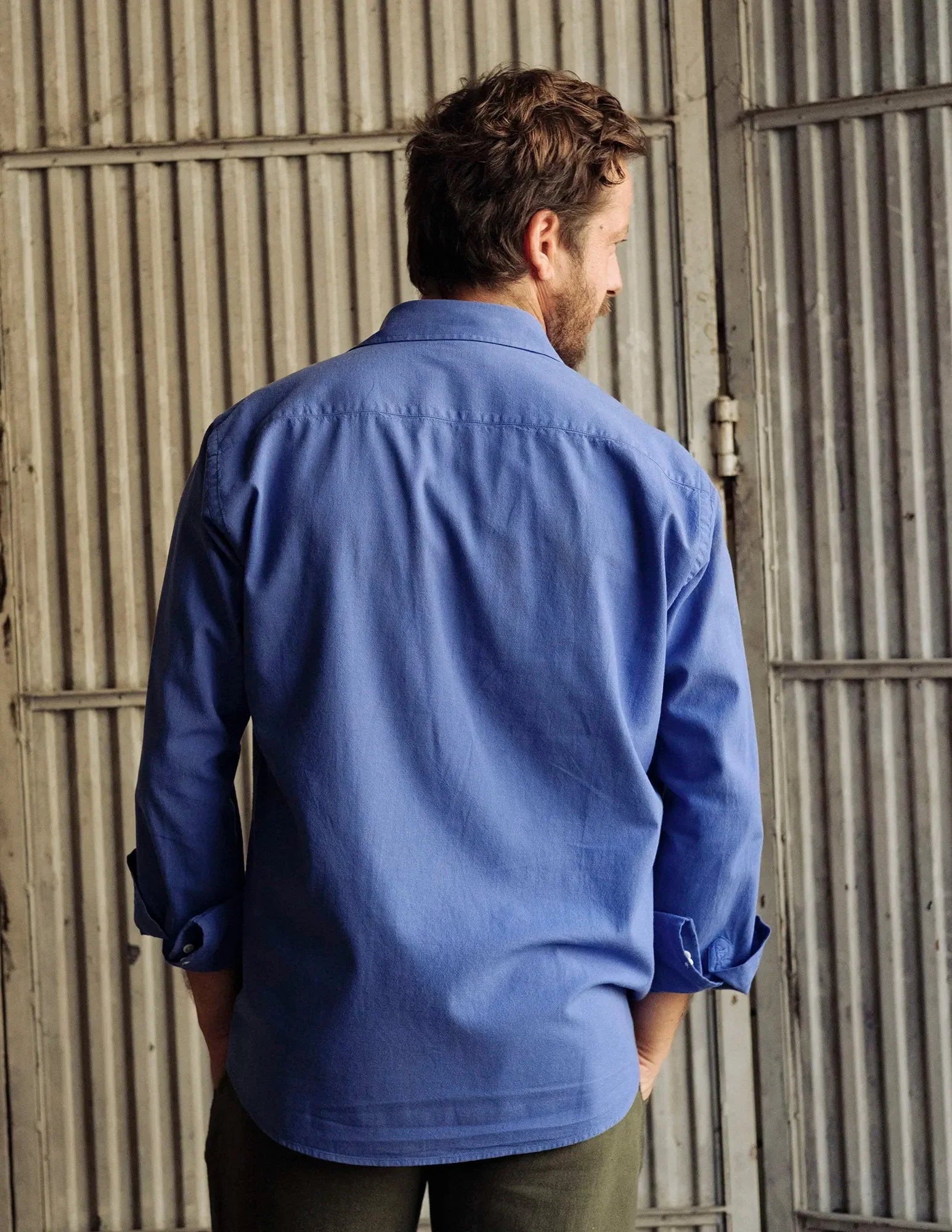 Campo Blue Shirt for Men - Comfortable Casual Button-Up Shirt for Everyday Wear | Perfect for Office, Outings & Casual Events