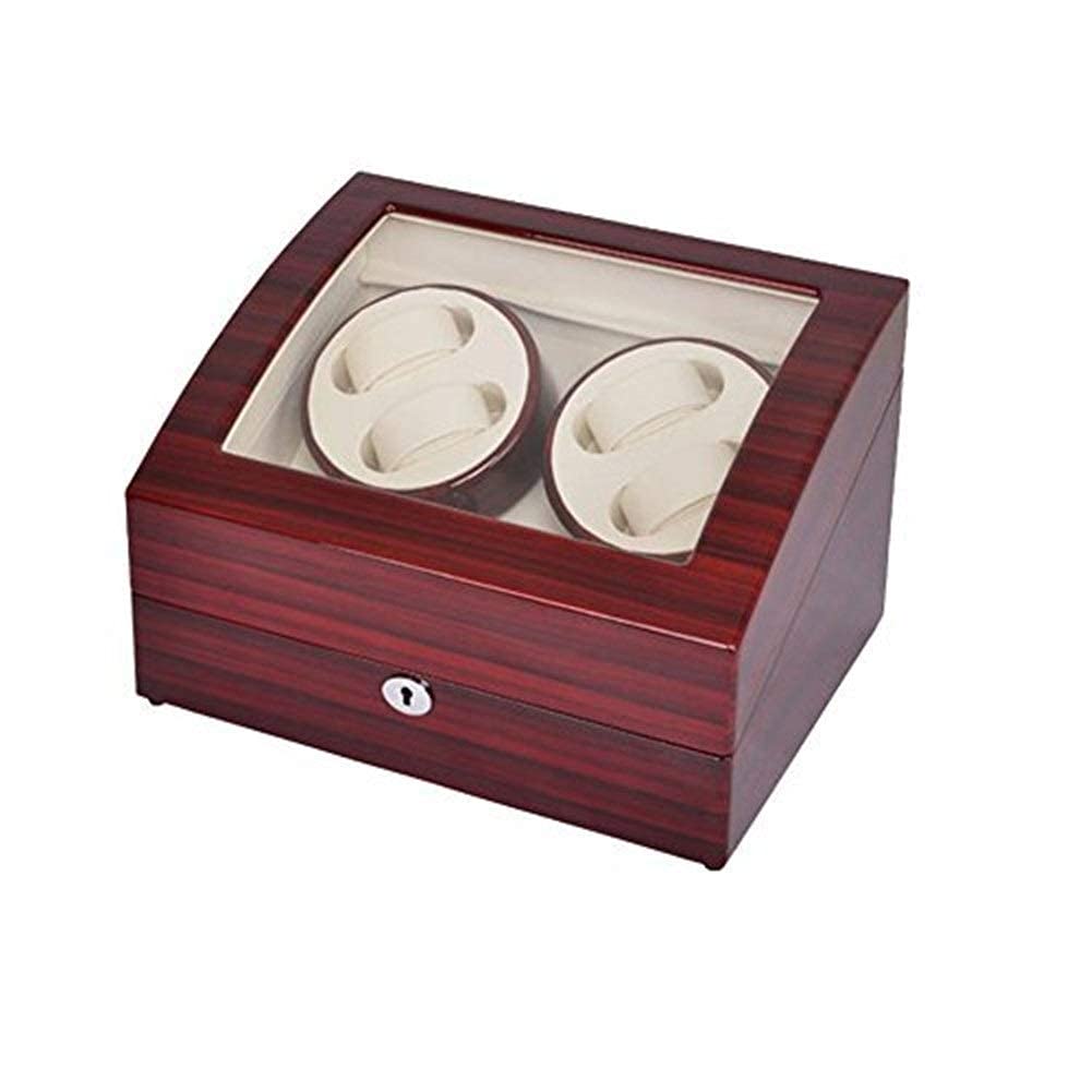 TONPOP 4-Watch Automatic Winder Box - Wooden Watch Storage Case with Rotation for Automatic Watches - Perfect for Watch Collectors & Display at Home or Office