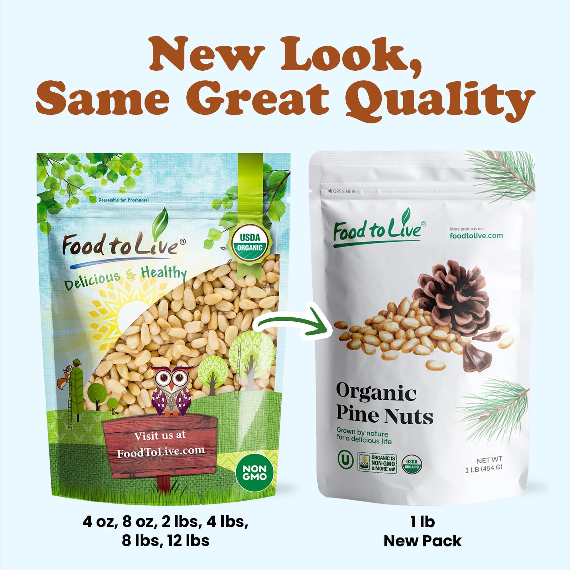 Organic Pine Nuts 4 lbs - Raw, Unsalted, Shell-Free, Non-GMO, Vegan & Kosher Certified | Rich in Vitamin E & Protein | Perfect for Pesto, Salads, Baking, Trail Mix & Healthy Snacking