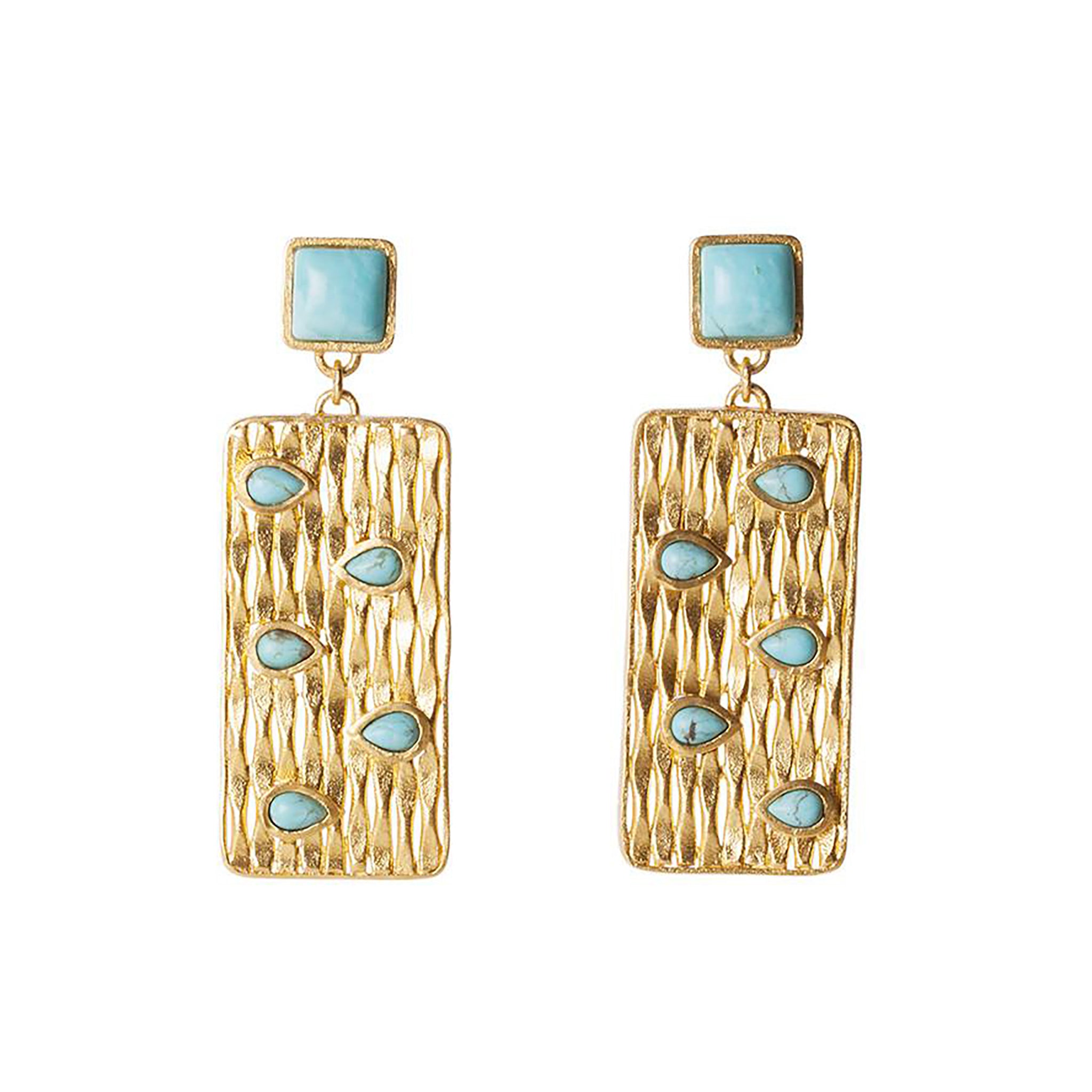 Turquoise Peekaboo Earrings for Women – Dainty Bohemian Jewelry for Everyday Wear & Special Occasions
