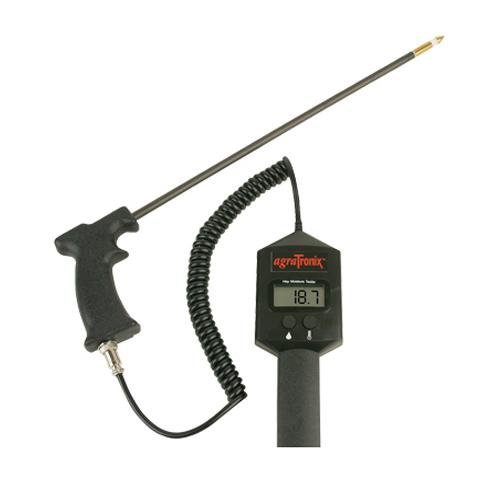 Agratronix DHT-1 Digital Hay Moisture Tester with 24-Inch Probe | Forage & Hay Bale Moisture Measurement | Farm & Agriculture Use