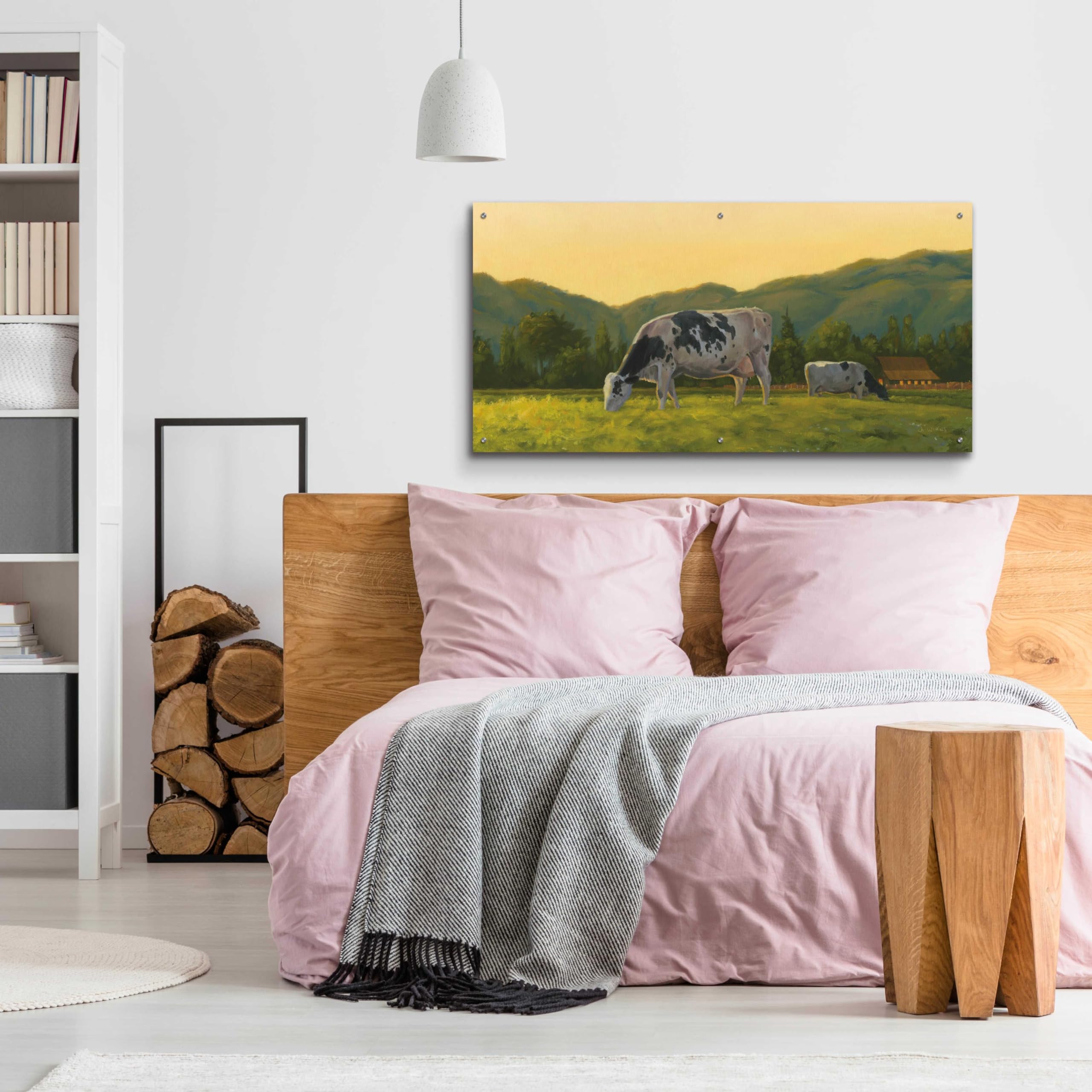 Farm Life III by James Wiens - 48x24 Inch Acrylic Glass Wall Art Painting - Modern Farmhouse Decor for Living Room, Bedroom & Office
