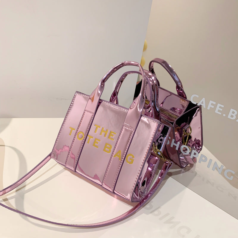 Premium Shiny Leather Tote Bag for Women - Stylish & Durable Handbag for Work, Travel & Everyday Use