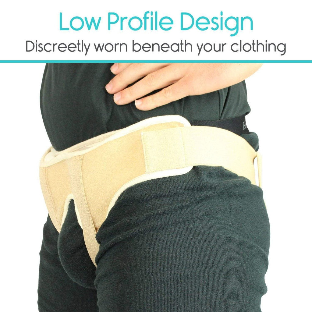 Vive Hernia Support Belt for Men & Women - Adjustable Abdominal Truss with Soft Padding - Relief for Inguinal, Umbilical & Hiatal Hernia - Ideal for Post-Surgery Recovery & Daily Comfort
