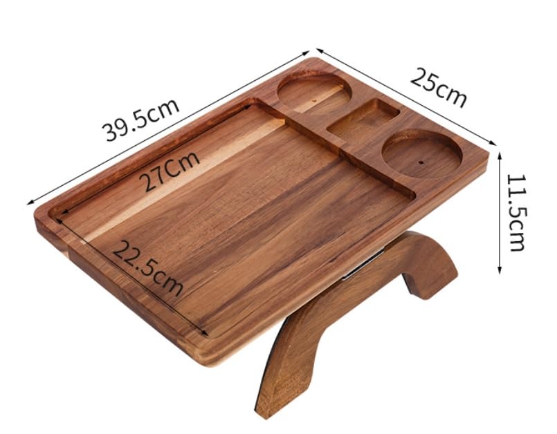 360° Rotating Sofa Armrest Tray - 3-in-1 Clip-On Table with Phone & Cup Holder for TV Dinners, Snacks & Remote Control - Fits All Armrest Shapes & Widths - Perfect for Living Room, Bedroom & Office Use