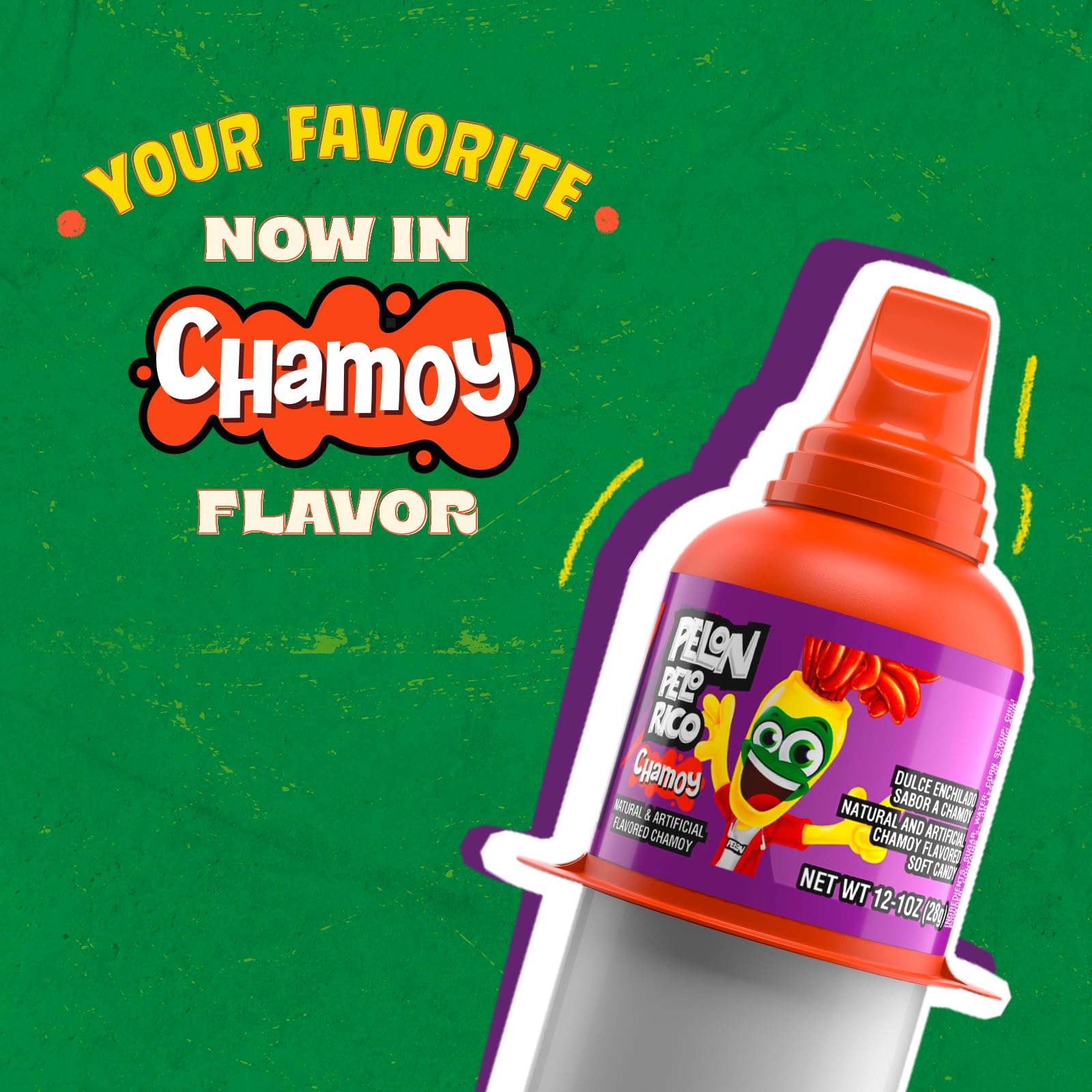 Pelon Pelo Rico Chamoy Candy - 1 oz Pack of 12 | Tangy Tamarind & Chamoy Flavored Mexican Candy | Perfect for Parties, Snacking & Gifts
