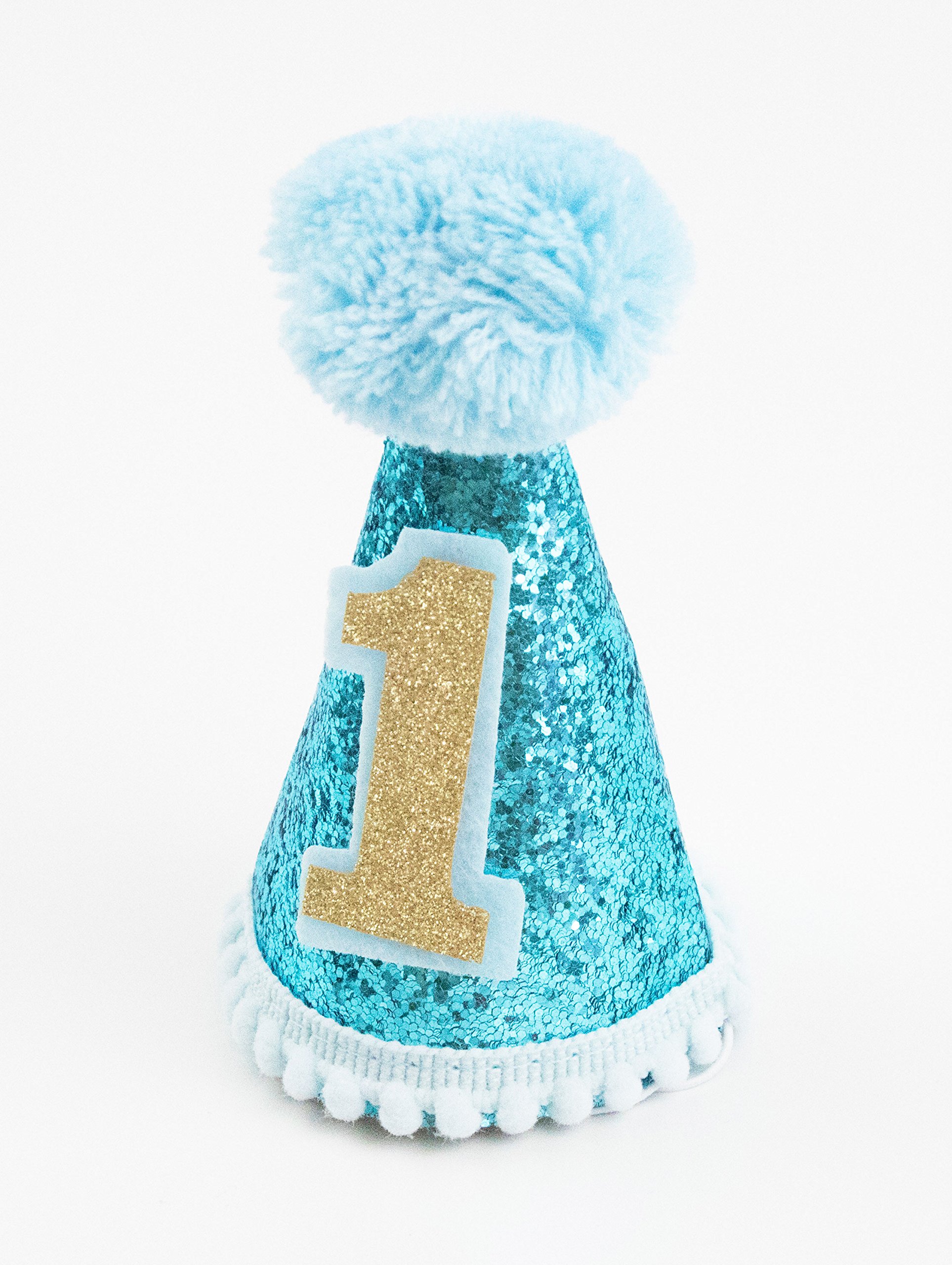 Blue Small Dog Birthday Party Hat - 1pc Pet Costume Headband for Puppies & Kittens | Grooming Accessories for 1-Year-Old Pets | Perfect for Birthday Parties, Photo Shoots & Pet Shows