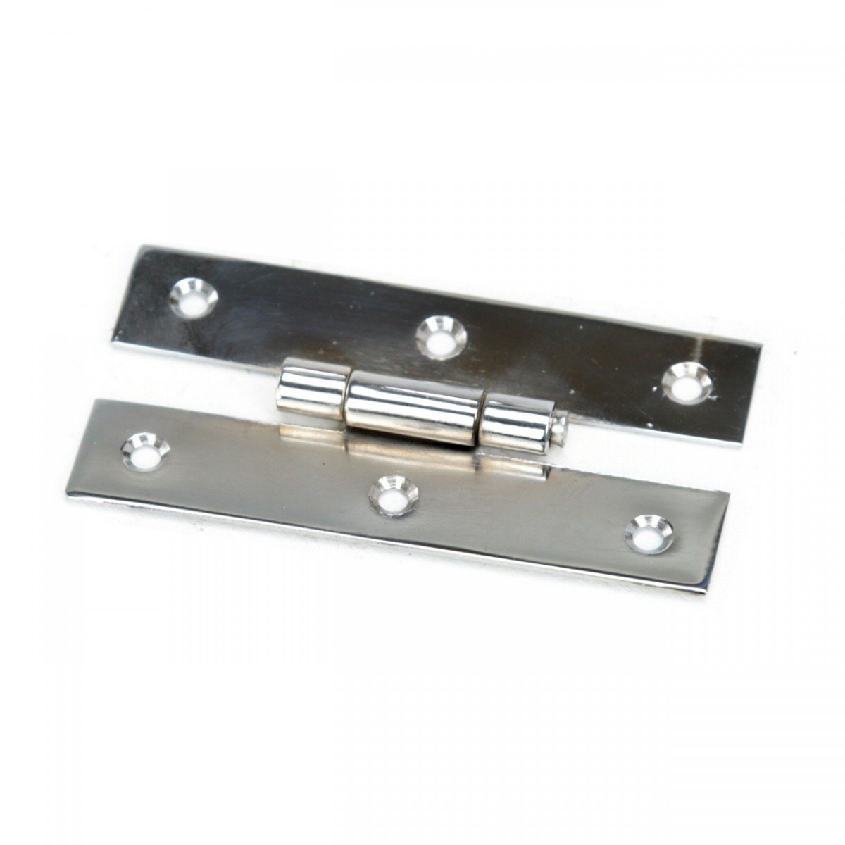 Renovators Supply 3.5 Inch Solid Cast Brass Cabinet Hinges - Chrome Finish, Hardware Included (Pack of 3) | Premium Kitchen Cabinet Hinges for Smooth Door Operation & Easy Installation