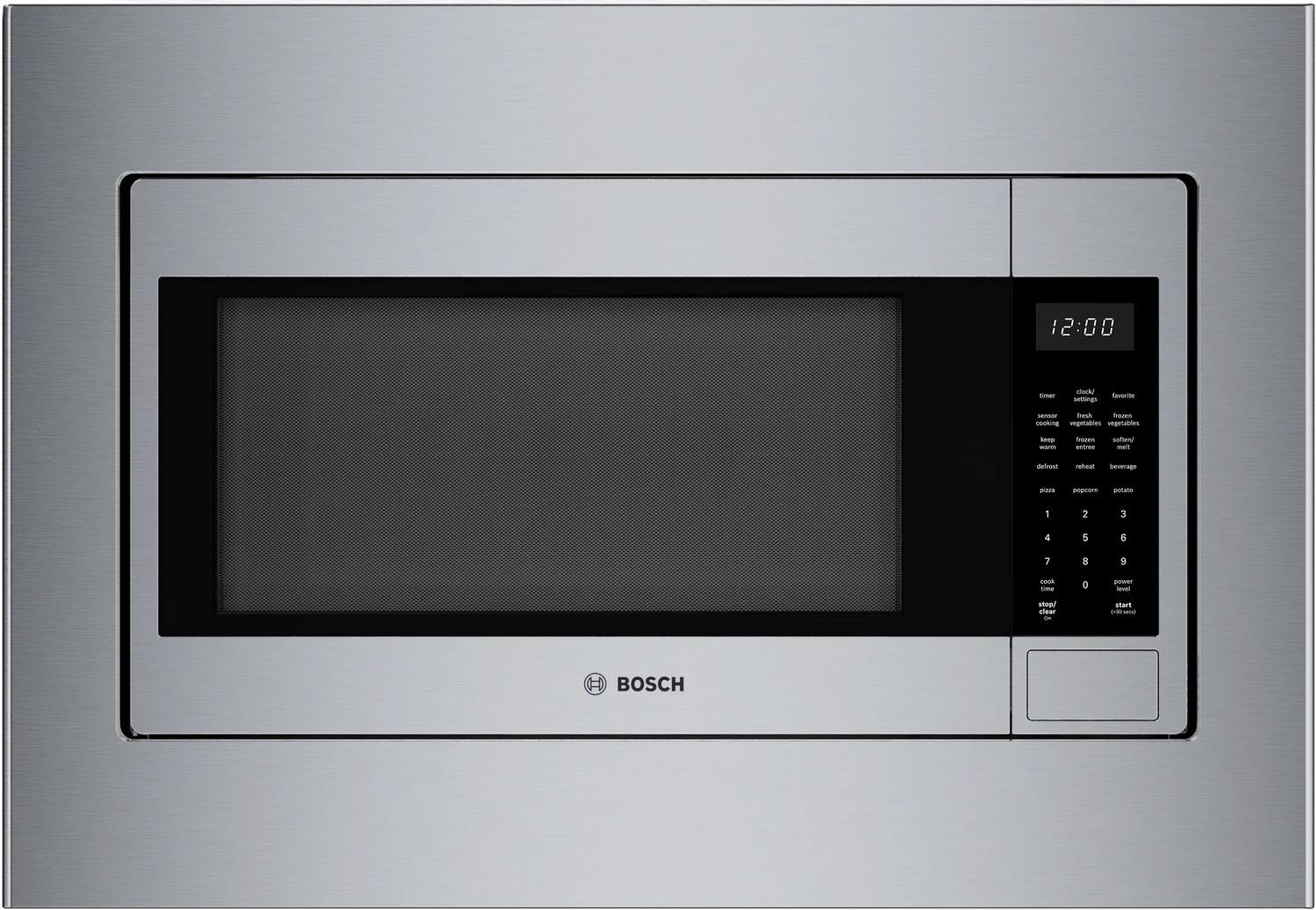 Bosch HMB30155UC 300 Series 24-Inch Built-In Microwave Oven with Left Side Opening Door - Stainless Steel - Perfect for Modern Kitchens & Small Spaces