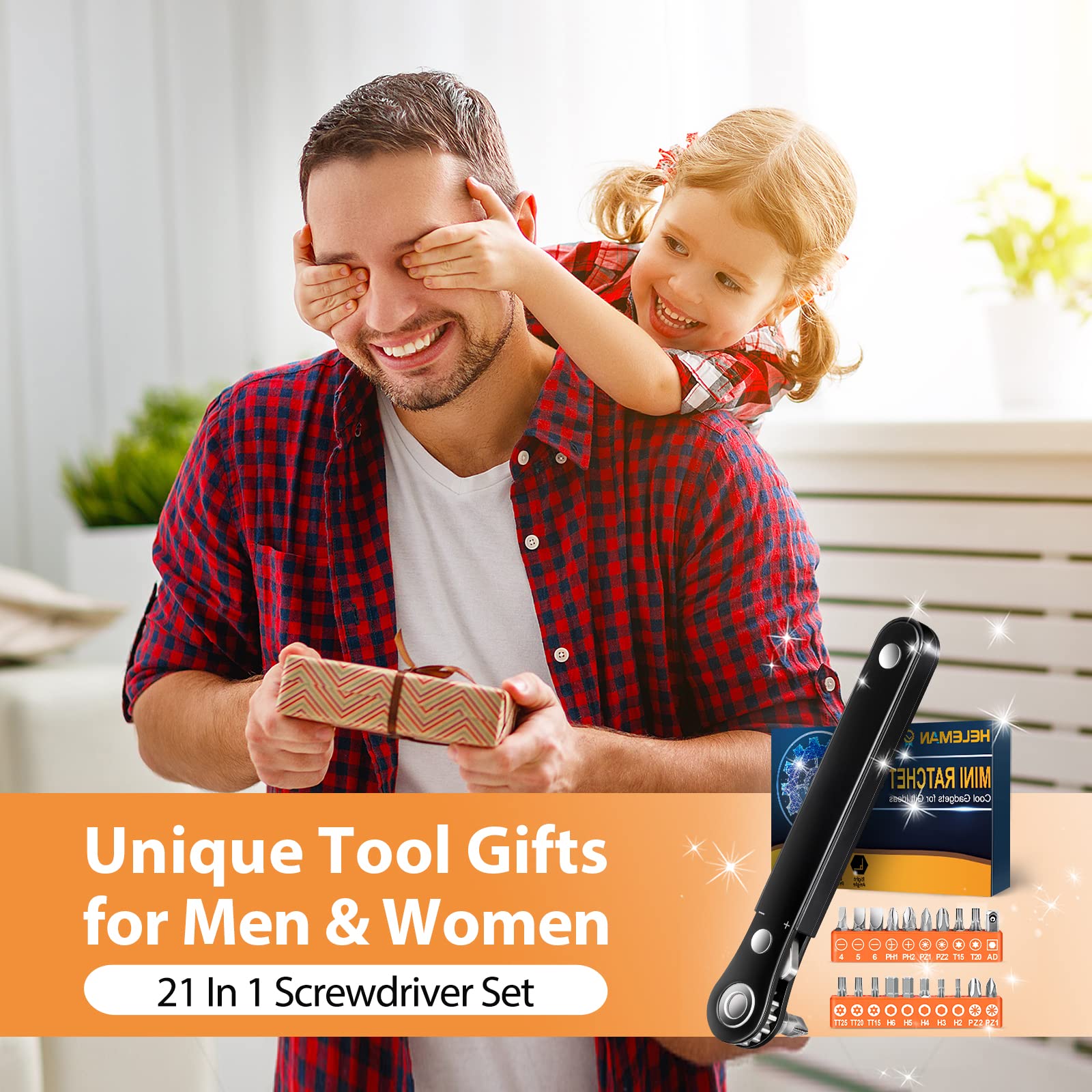 90 Degree Angled Ratcheting Screwdriver Set - Compact Offset Screwdriver for Tight Spaces, Perfect Gifts for Men & Women, Dad, Mom, Husband, Wife - Ideal for DIY Repairs, Sewing Machines, Electronics, and Automotive Work