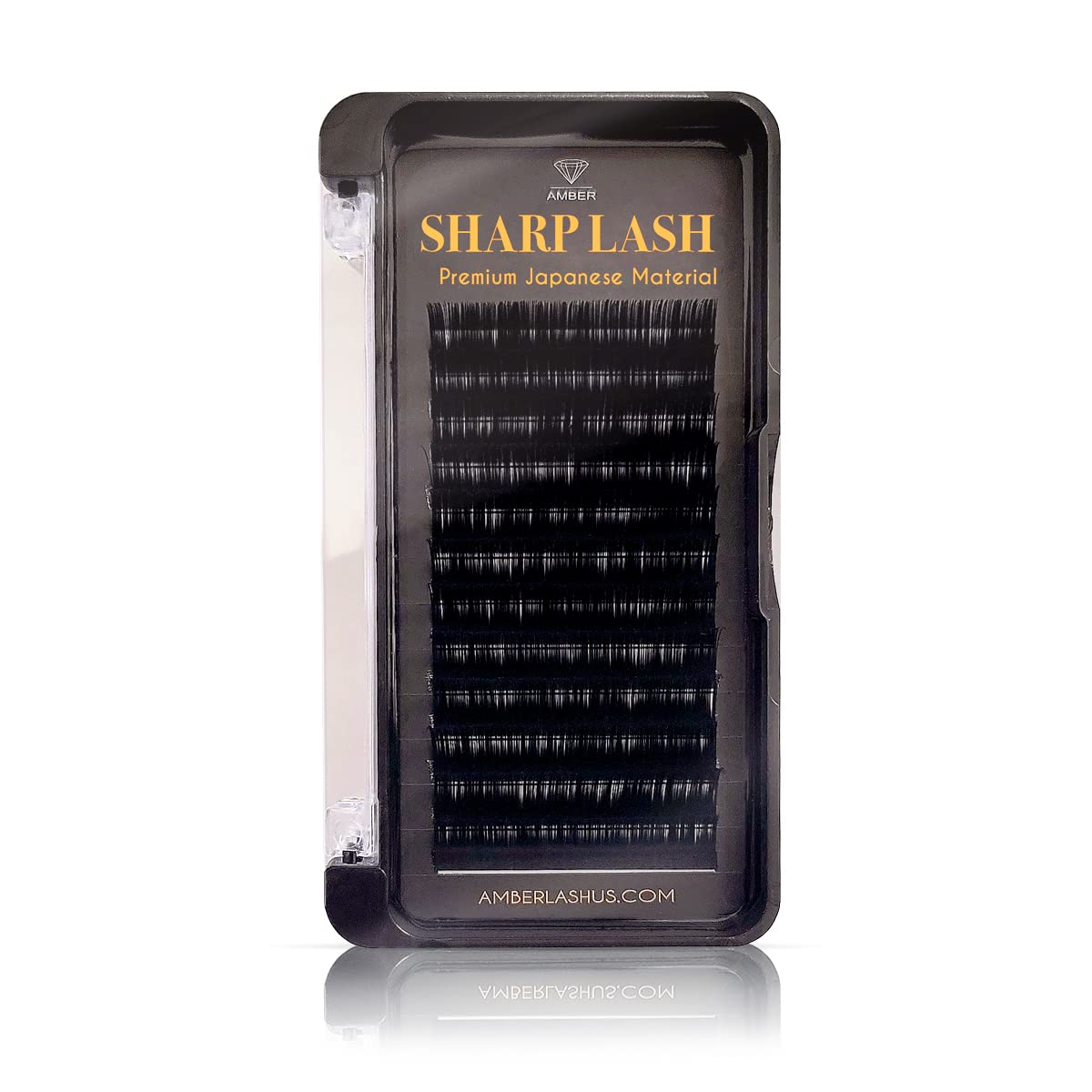 Amber Lash Sharp Lash Mink Eyelash Extensions - 12 Rows Classic Tray with Mixed Curls, Lengths (8-15mm) & Thickness (0.20) for Professional Lash Artists | Perfect for Volume Fans, Bridal Makeup & Salon Use