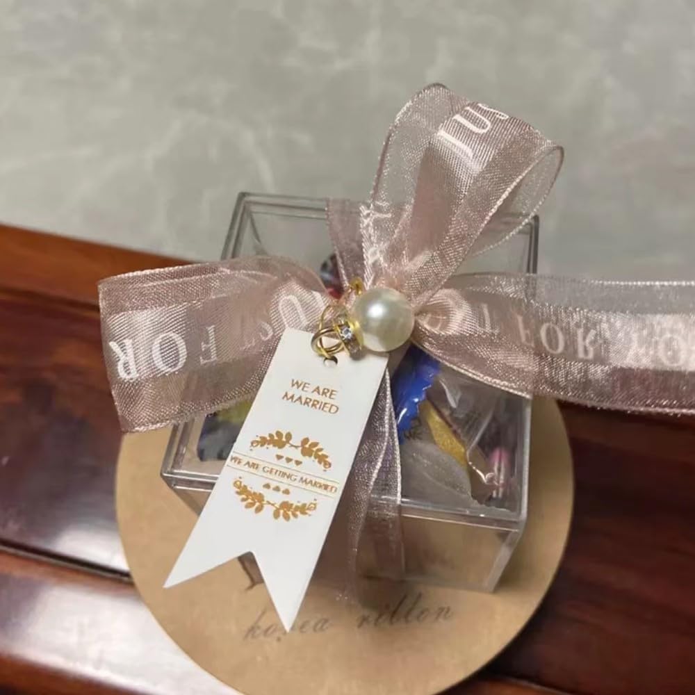 6 Pack Clear Plastic Gift Boxes - Food Grade Square Containers 2.5x2.5x2.5 Inches - Sturdy Transparent Storage for Birthday Presents, Candy Packaging & Party Favors - Perfect for Wedding Favors, Baby Showers & Holiday Gifting