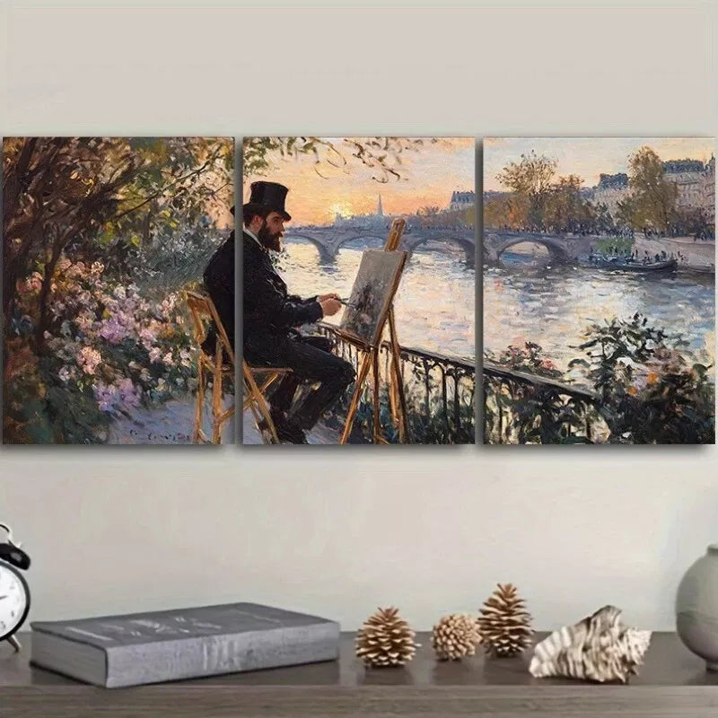 3-Piece Framed Canvas Wall Art Set - High Quality 50x70cm Prints Featuring Mature Artist Theme | 100% Australian Made | Ready to Hang for Living Room, Bedroom or Office Decor