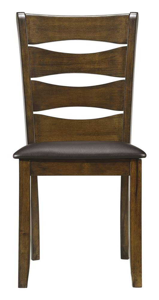 Homelegance Brown Dining Side Chairs (Set of 2) - Modern Kitchen Chairs for Dining Room, Breakfast Nook & Small Spaces