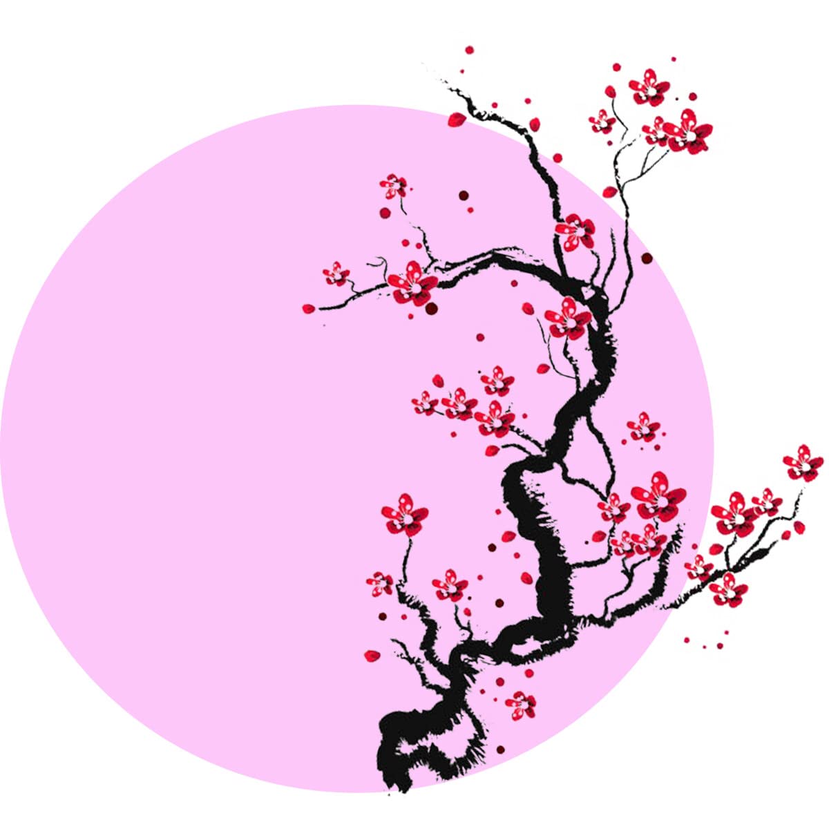 AnimeStyles Cherry Blossom Tree T-Shirt for Women - Japanese Floral Graphic Tee - Casual Streetwear & Spring Fashion