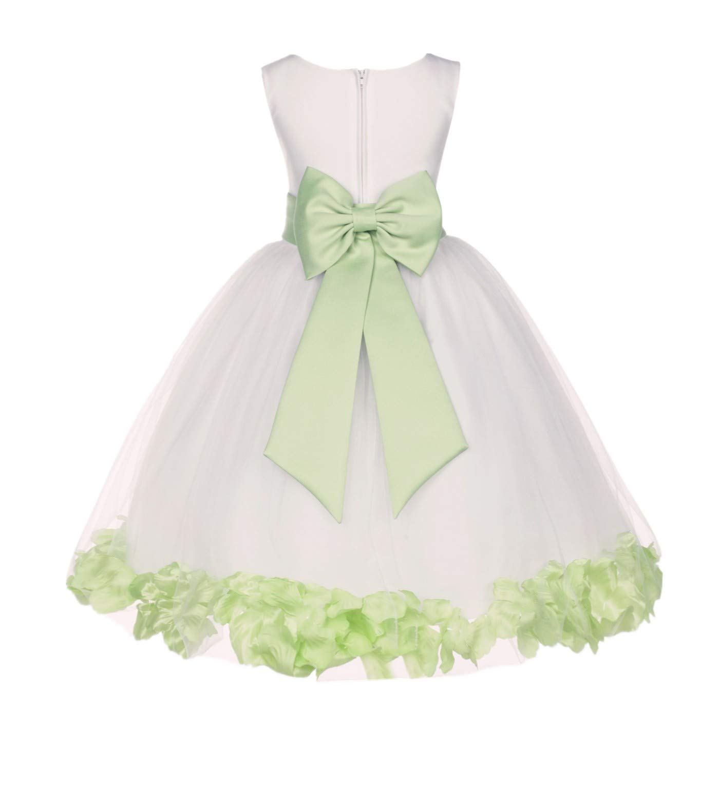 Ivory Flower Girl Dress for Weddings - Red, Teal, Blue, Wisteria, Apple Green & Blush Pink Colors | 814T | Perfect for Bridal Parties, First Communion & Special Occasions