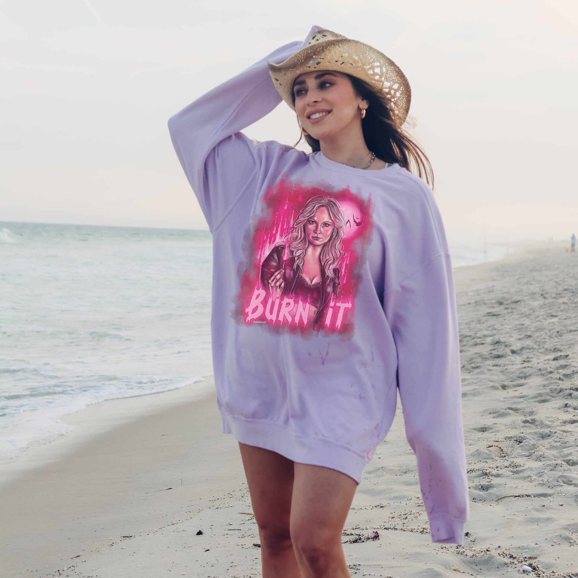 Caroline Forbes Sweatshirt | The Vampire Diaries TVD Merch | Comfort Colors Pullover | Funny TVD Fan Gift | Perfect for Cosplay, Halloween & Vampire Diaries Conventions