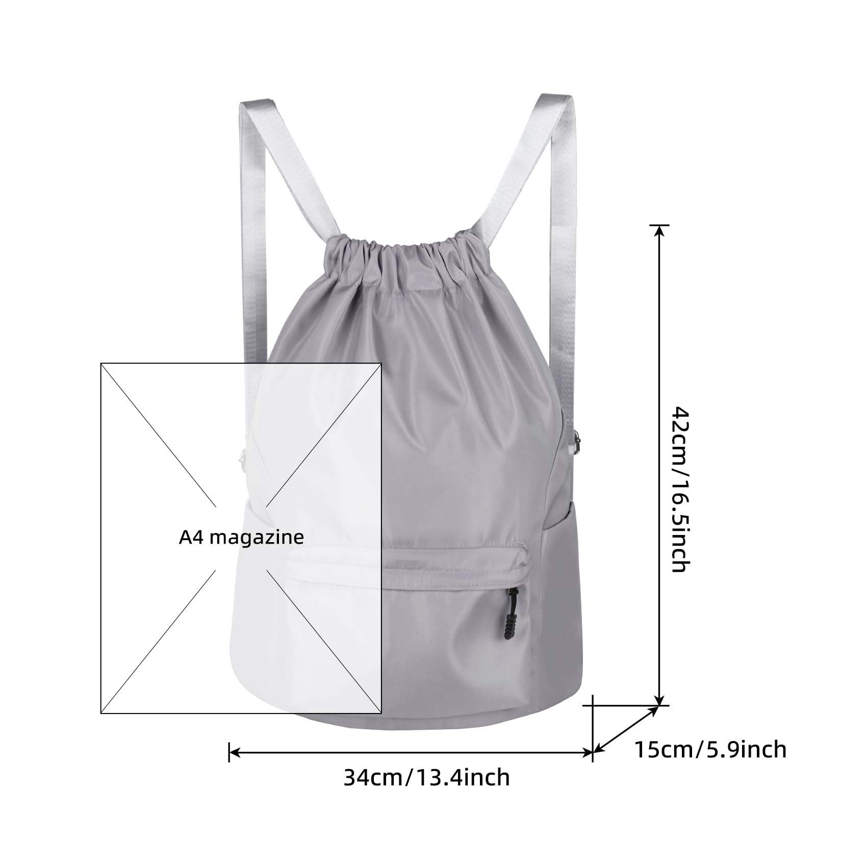 Waterproof Drawstring Backpack - Gym & Swim Bag for Men & Women | Sports & Travel