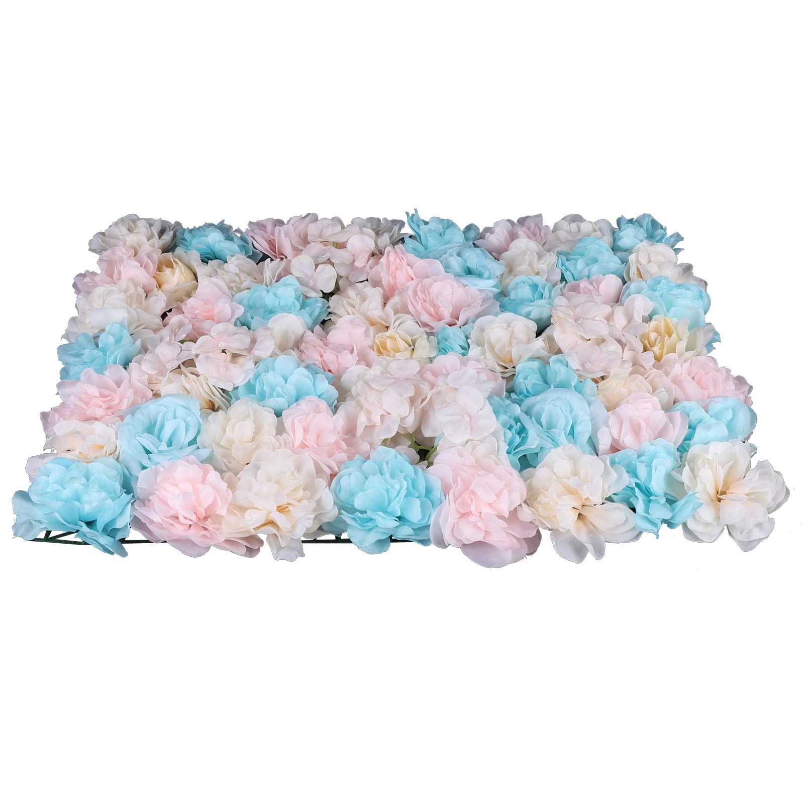 12pcs Artificial Rose Vine Flowers - Blue & Pink Silk Fake Roses for DIY Wedding Bouquets, Wall Decor, Home Party, and Event Decoration