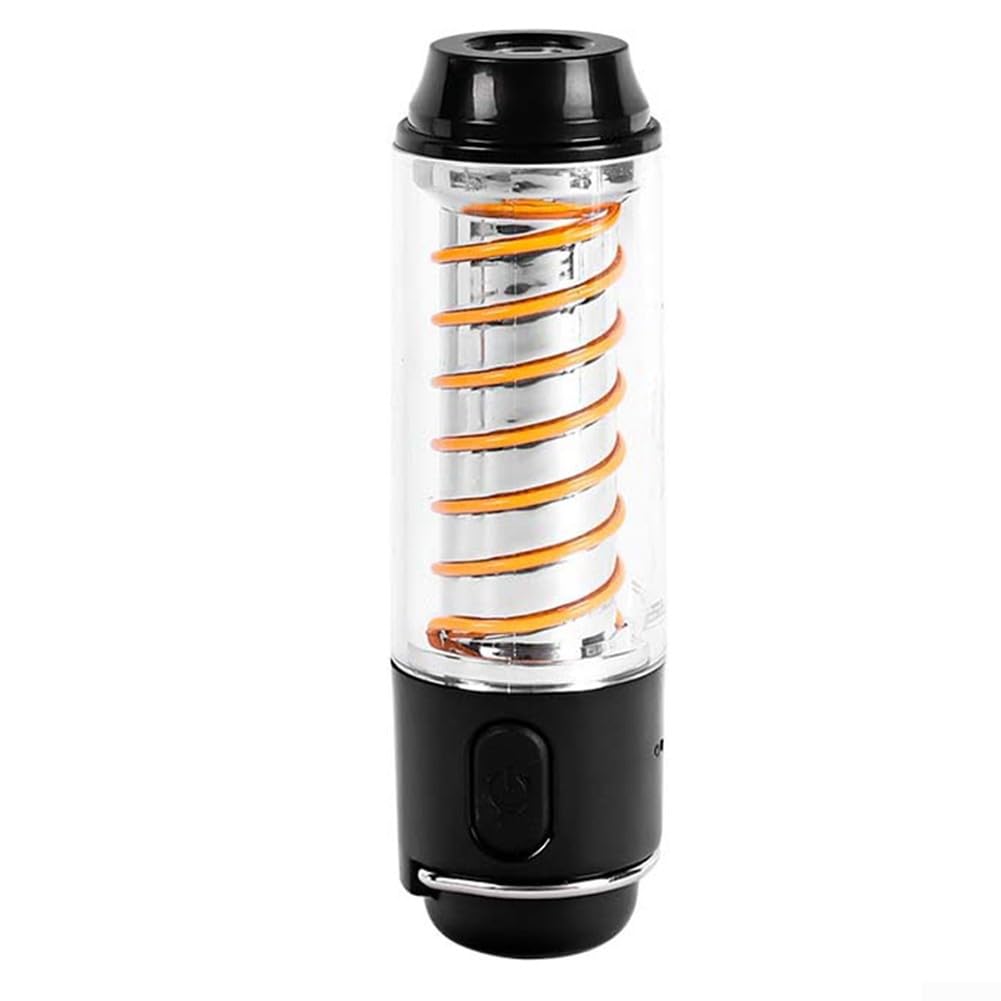 Rechargeable Portable Flashlight for Camping & Outdoor Activities - Waterproof LED Lighthouse Light with Long Battery Life - Perfect for Hiking, Emergency, Power Outages (Black)