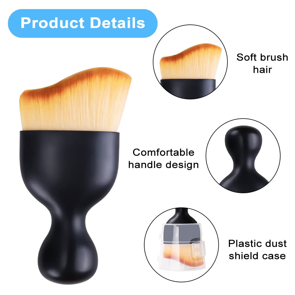 Premium Car Detailing Brushes Set - Dual Head Interior Cleaning Kit with Protective Cover | Perfect for Car Vents, Dashboard, Leather Seats & Electronics | Grey & White (Car Detailing Accessories)