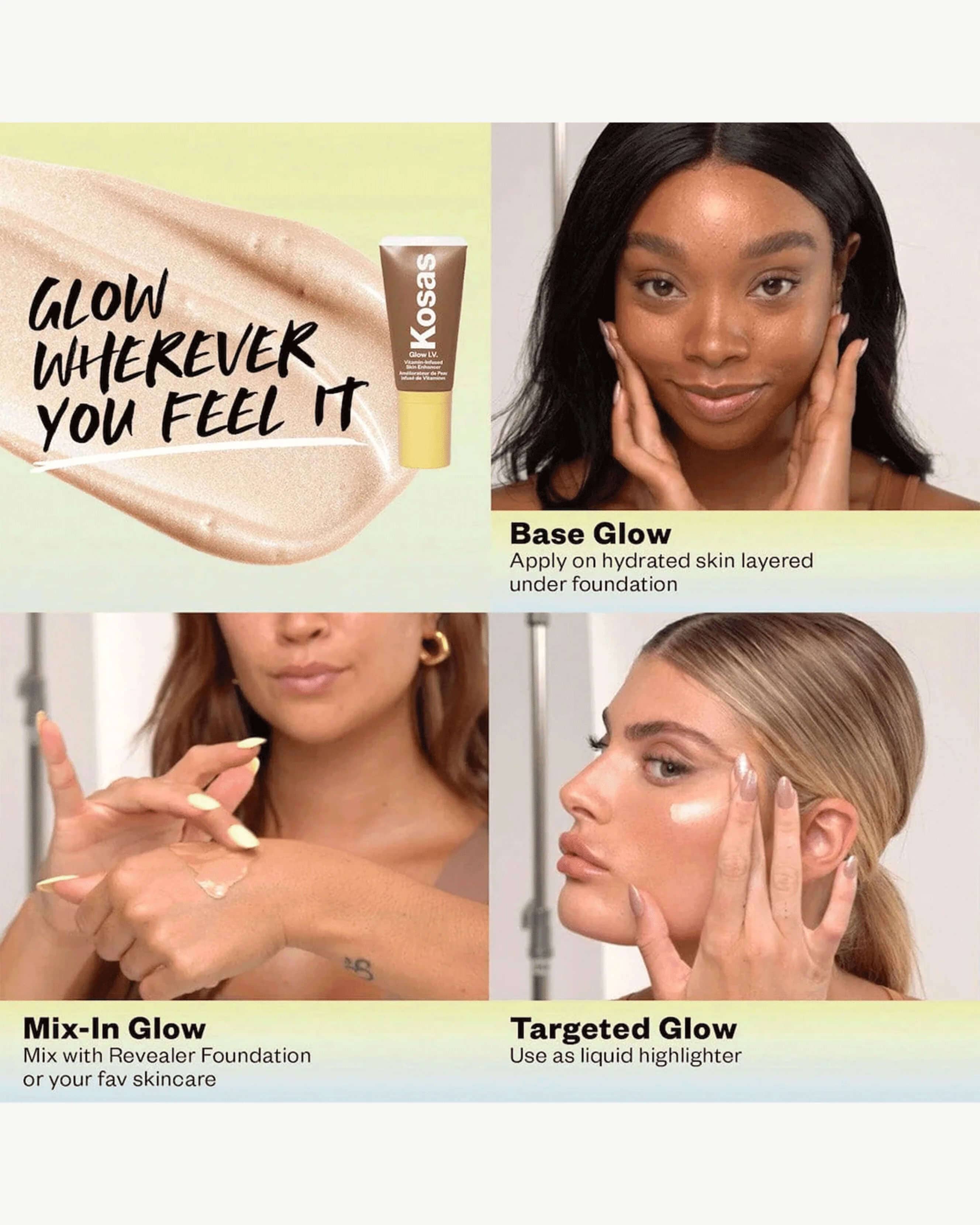 Glow I.V. Vitamin Infused Skin Enhancer Serum - Hydrating & Brightening Facial Treatment for Dull Skin - Perfect for Daily Skincare Routine & Pre-Makeup Prep
