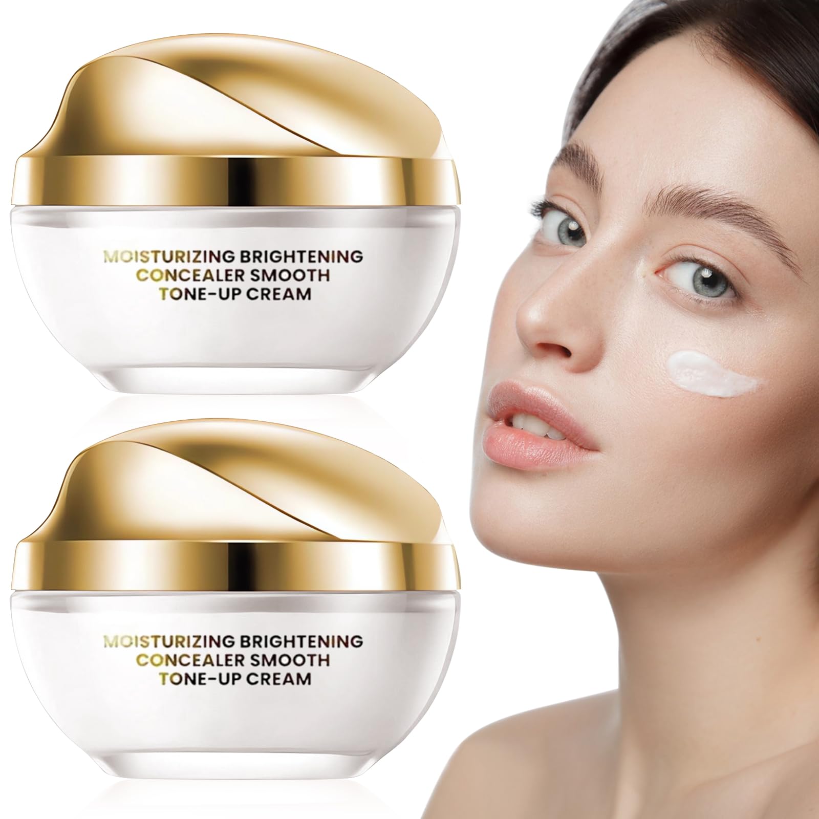 2PCS Ownawant Moisturizing Concealer & Tone-Up Cream - Hydrating Makeup Base for Daily Use