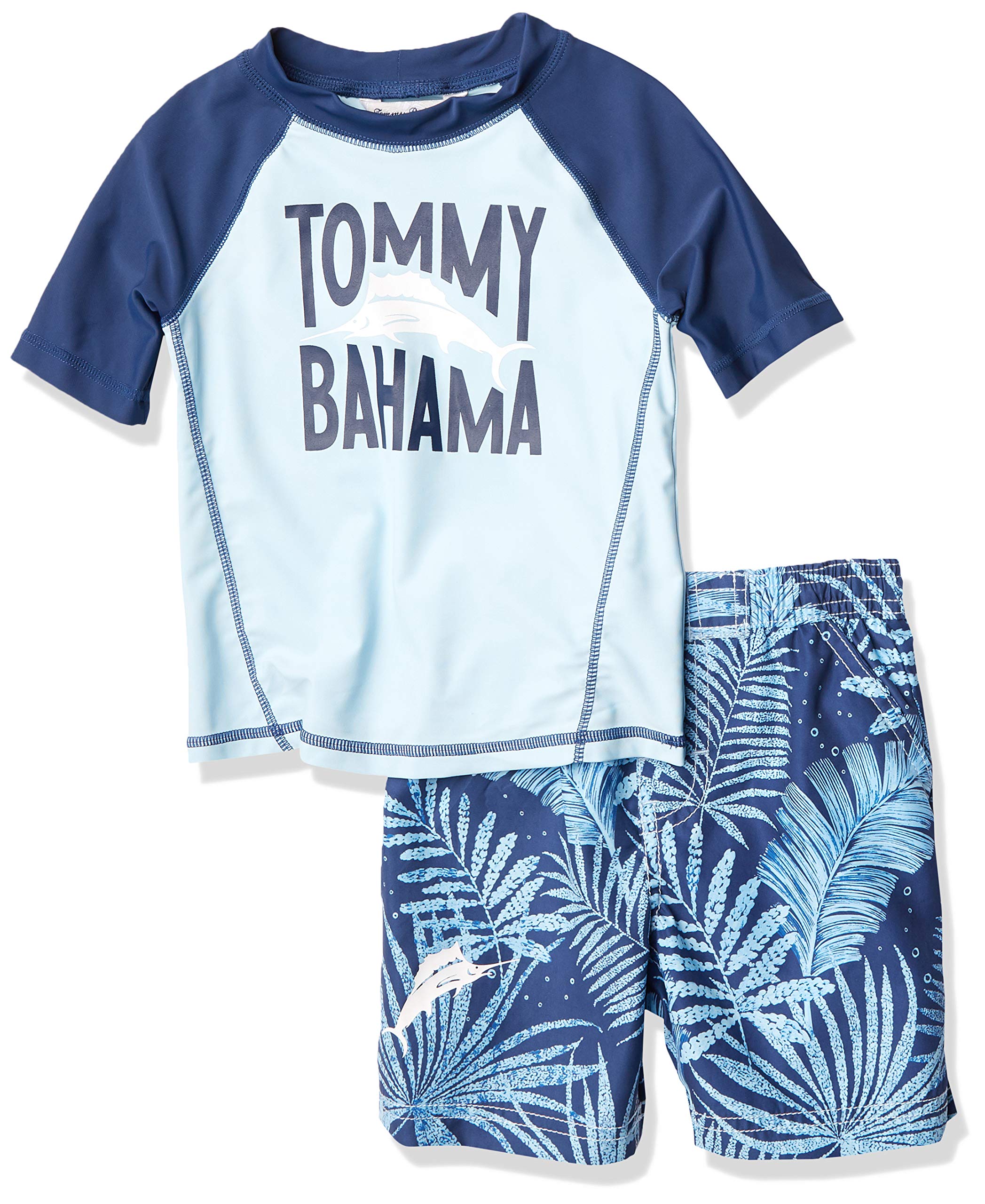Tommy Bahama Boys' UPF 50+ Rashguard & Swim Trunks Set - Quick Dry, Sun Protection Swimwear for Beach, Pool & Water Sports