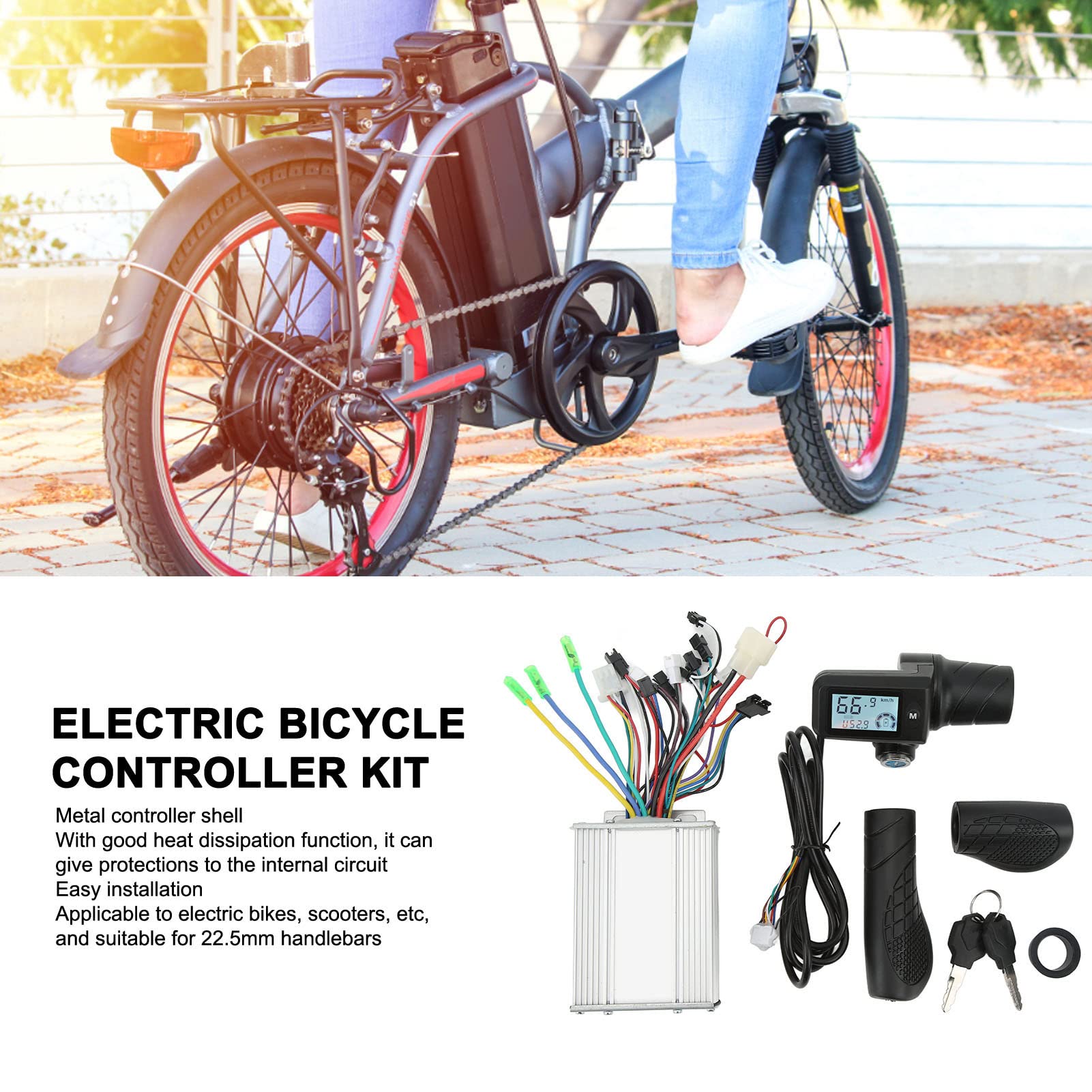VGEBY 450W Electric Scooter Controller Kit - Brushless Motor Controller, LCD Display & Throttle Grip for 36V/48V E-Scooters - Perfect for DIY Upgrades & Electric Bike Conversions
