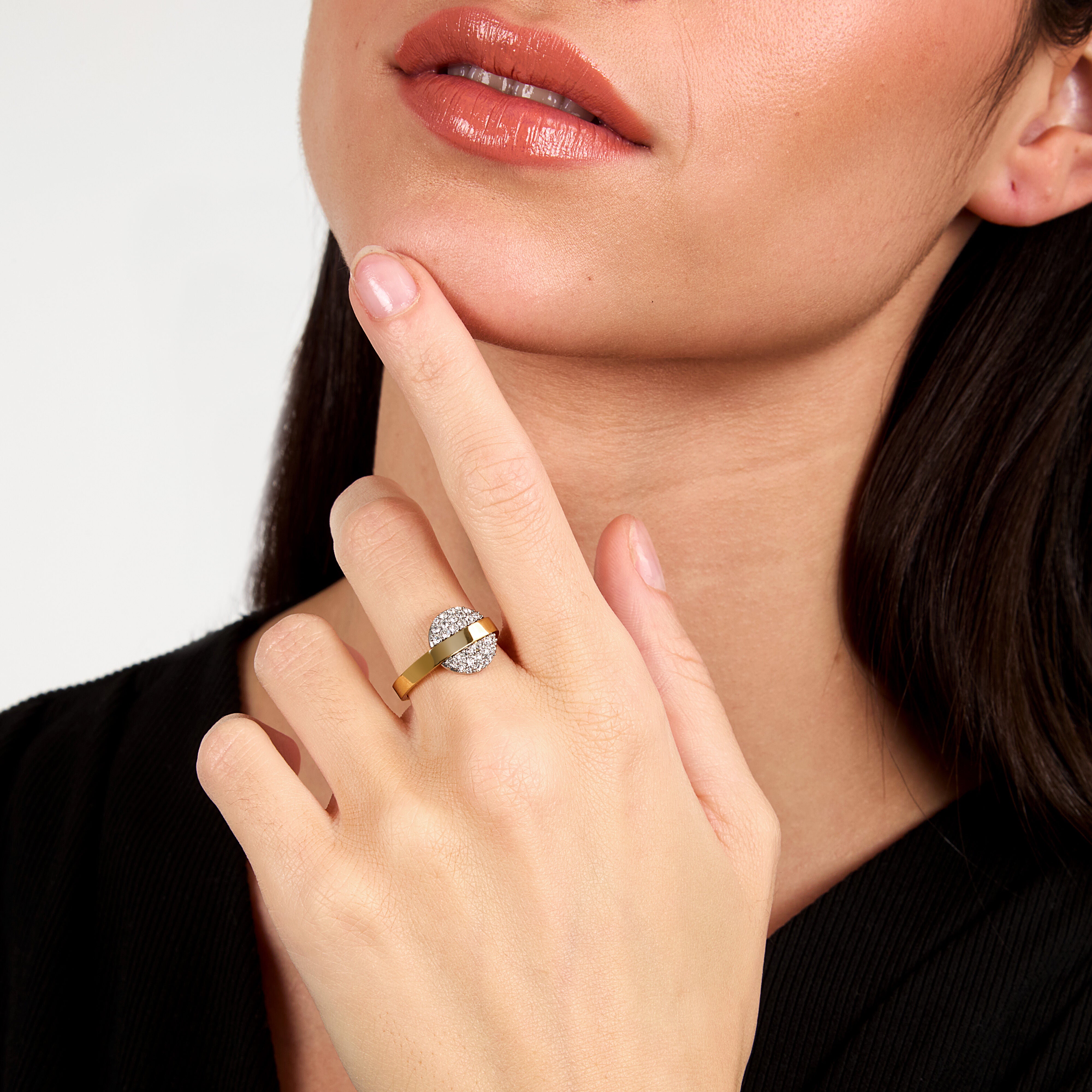 Trussardi Jewels T Round Anello Donna Ring TJAYF19012 - Elegant Women's Jewelry for Parties, Weddings & Special Occasions