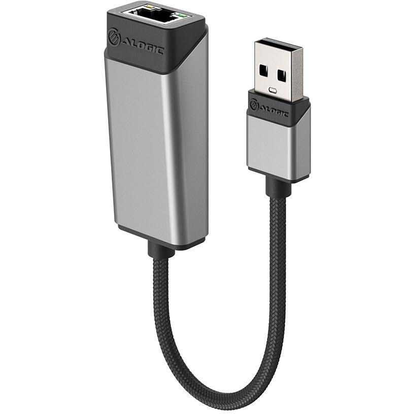ALOGIC Ultra USB A to RJ45 Ethernet Adapter 15cm - High Speed Gigabit LAN Network Converter for Laptop, PC, Mac - Stable Wired Internet Connection for Gaming, Streaming & Remote Work