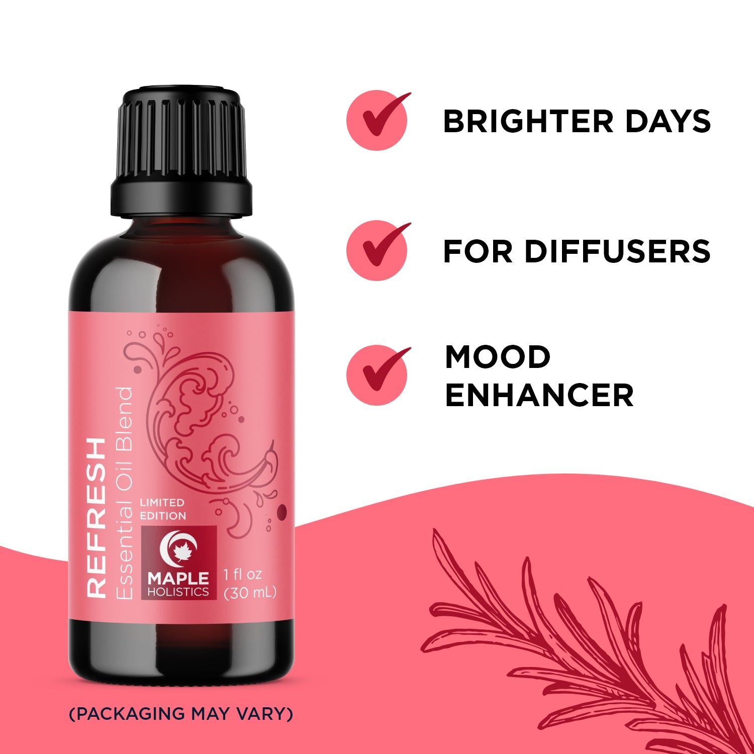 Refresh Essential Oil Blend - 100% Pure Aromatherapy Oils for Relaxation, Stress Relief & Home Diffuser - Perfect for Spa, Yoga & Meditation